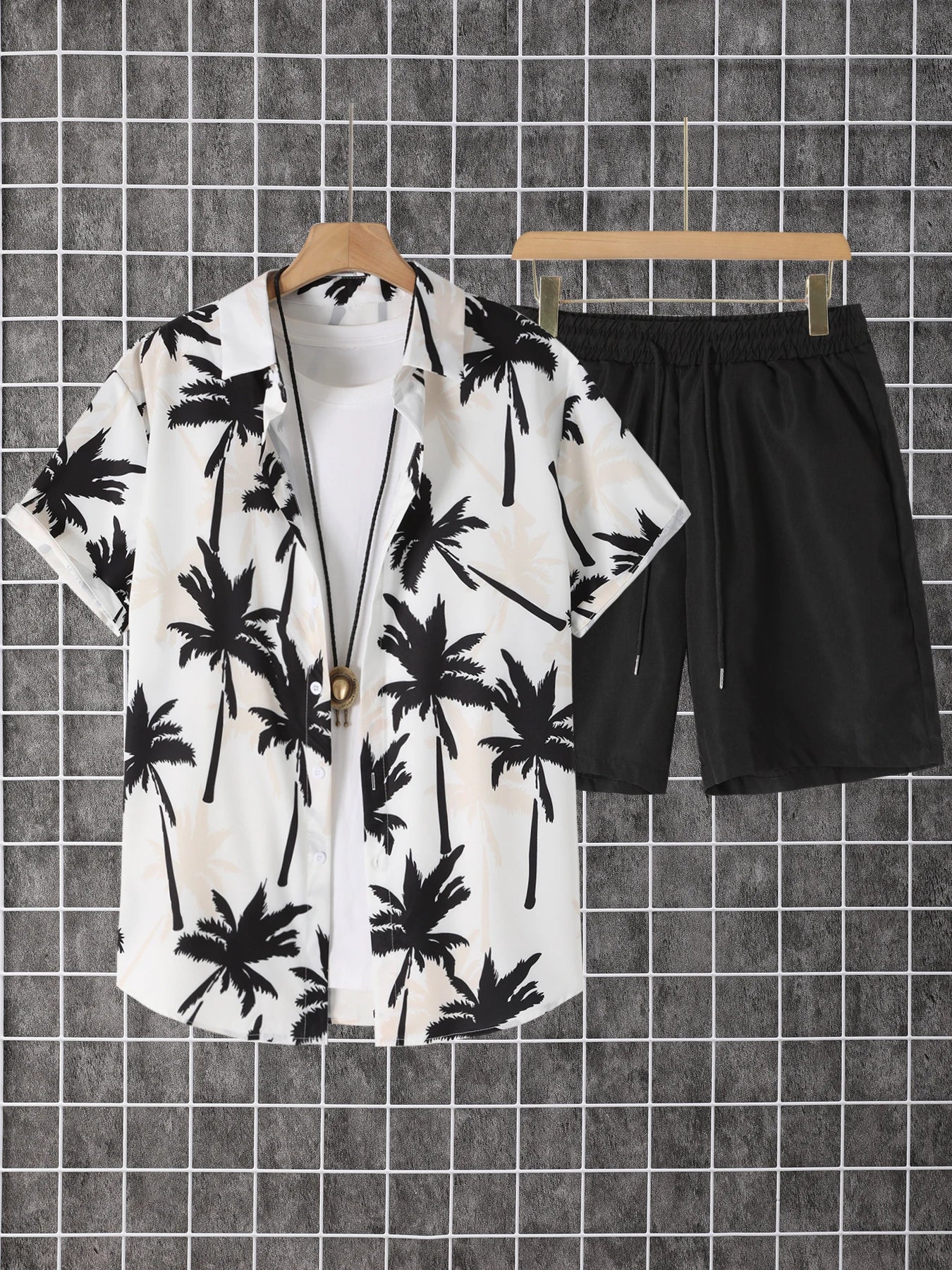 Men’s Pacific Wave Printed Two-Piece Vacation Set