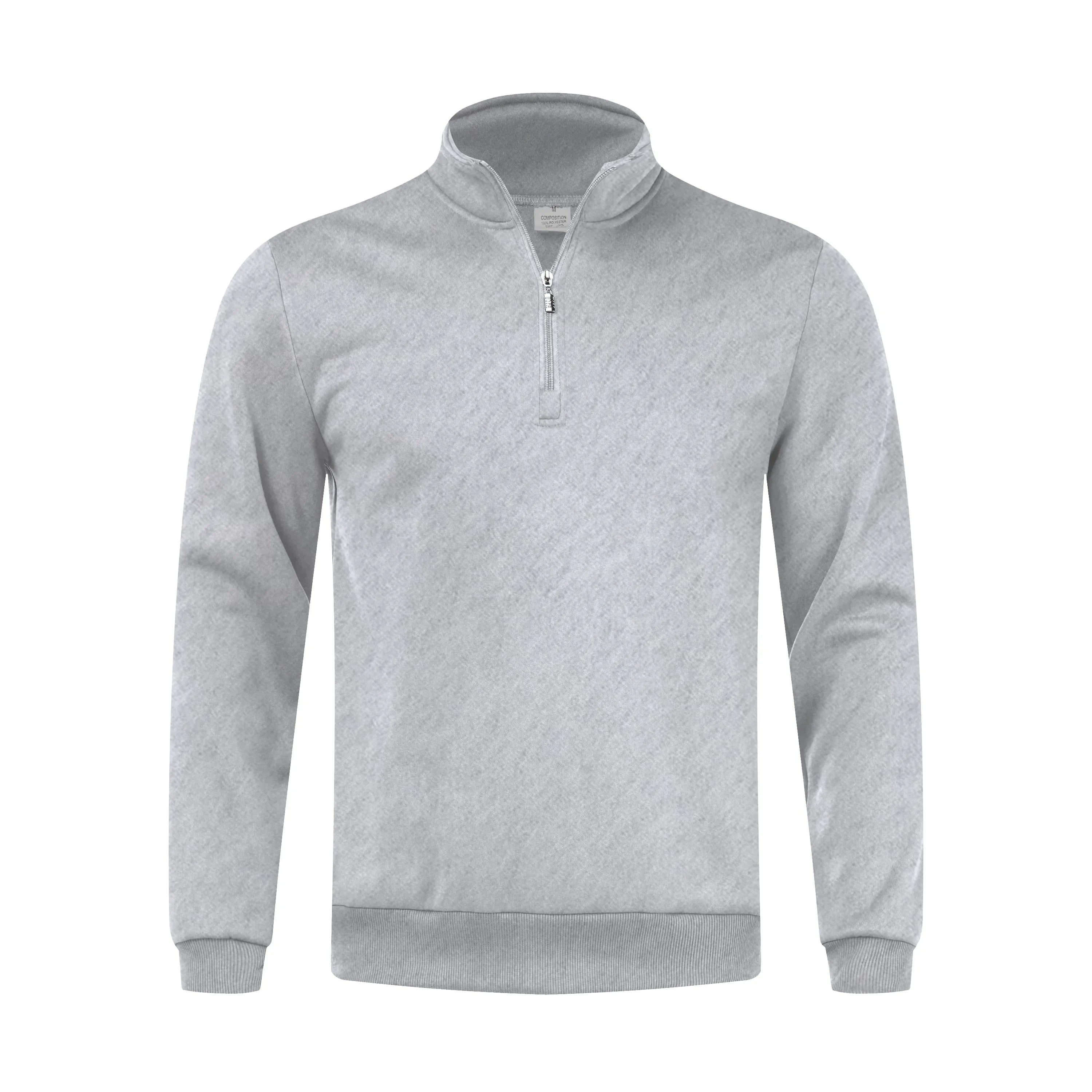 Grey Men’s Mock Neck Knit Pullover – The Crew