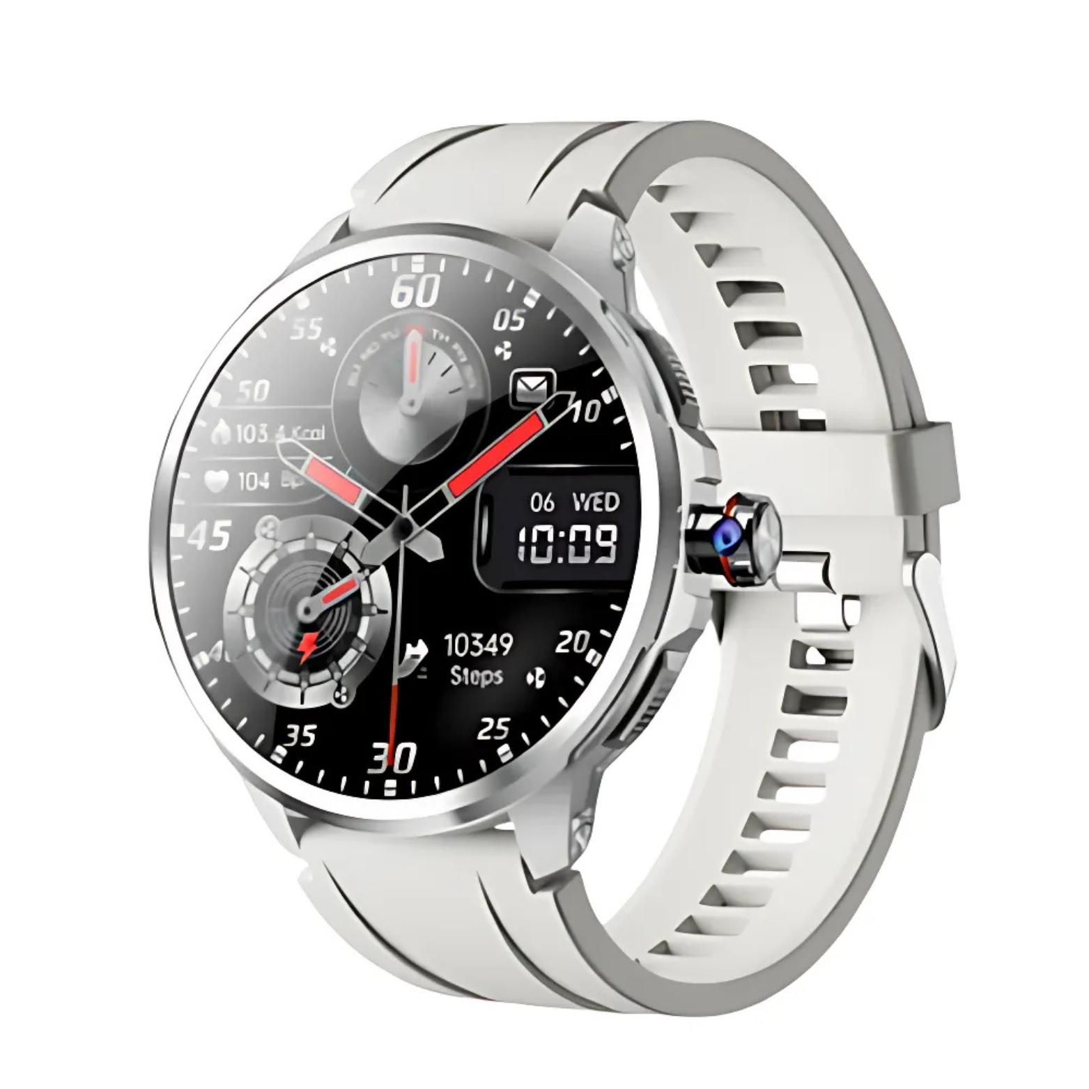 5G Smartwatch Stainless Steel Band White – The Crew