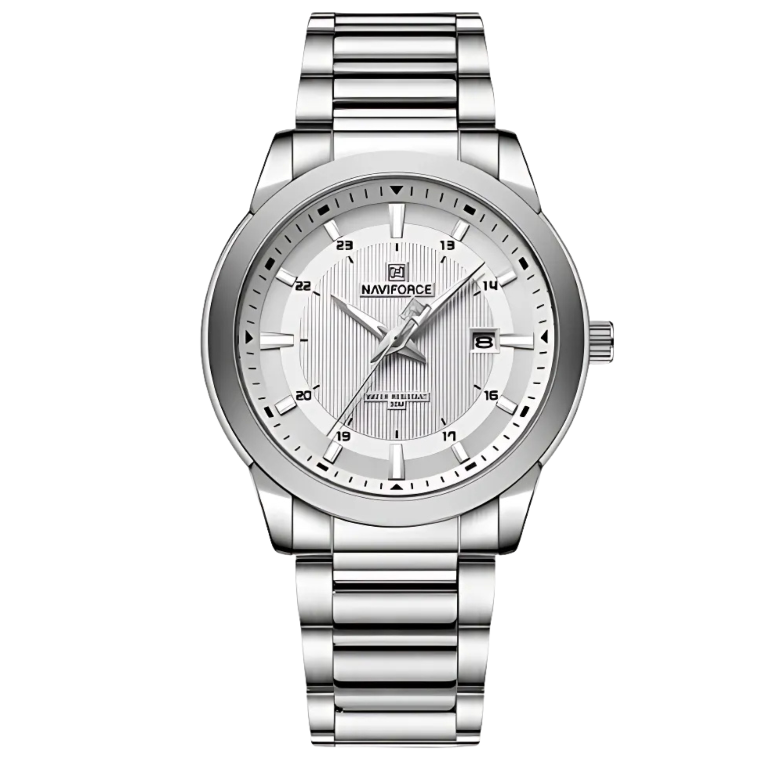 NAVIFORCE NF8029 Silver Dial Stainless Steel – The Crew