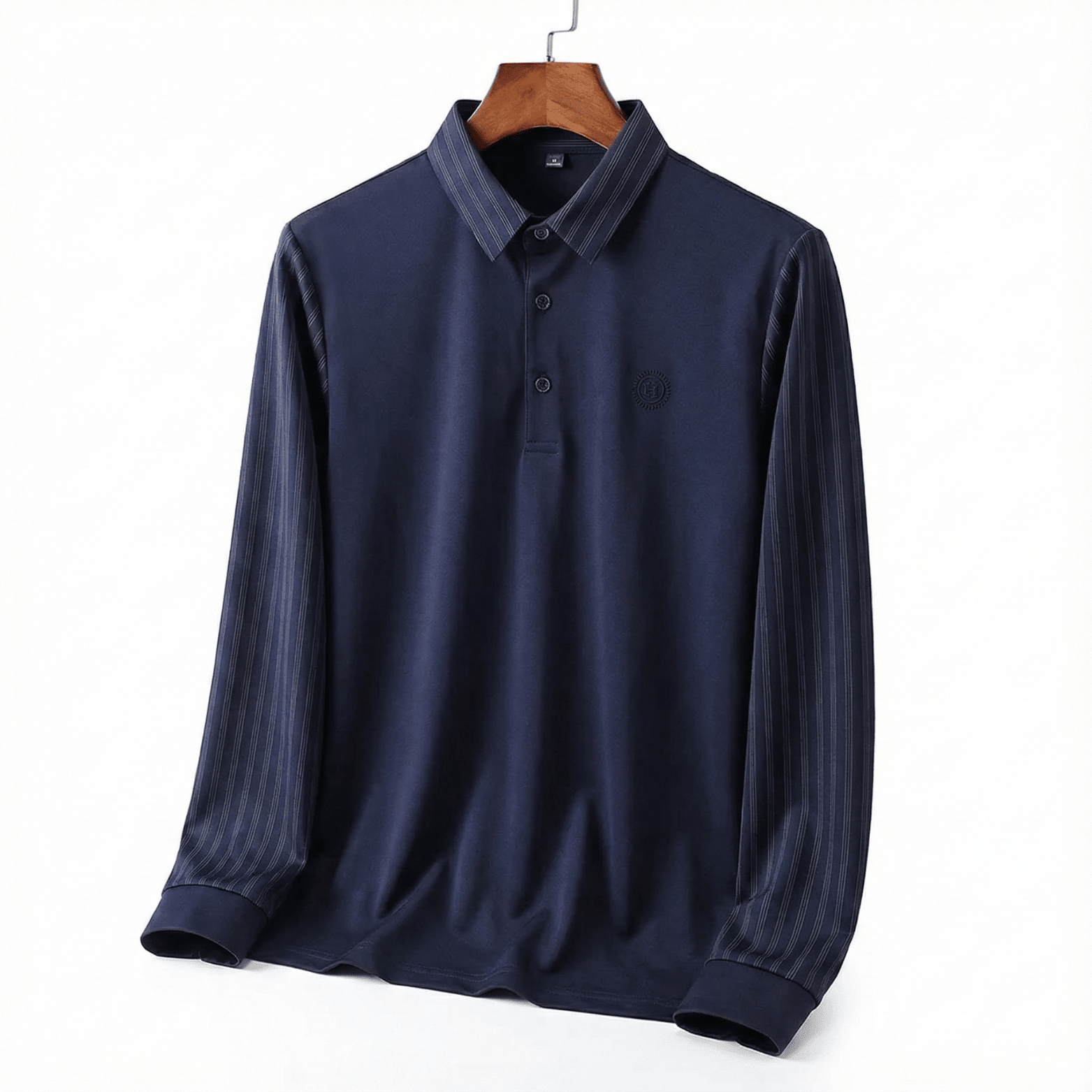 Men’s Slim Striped Collar Tee – Modern Street Style - The Crew