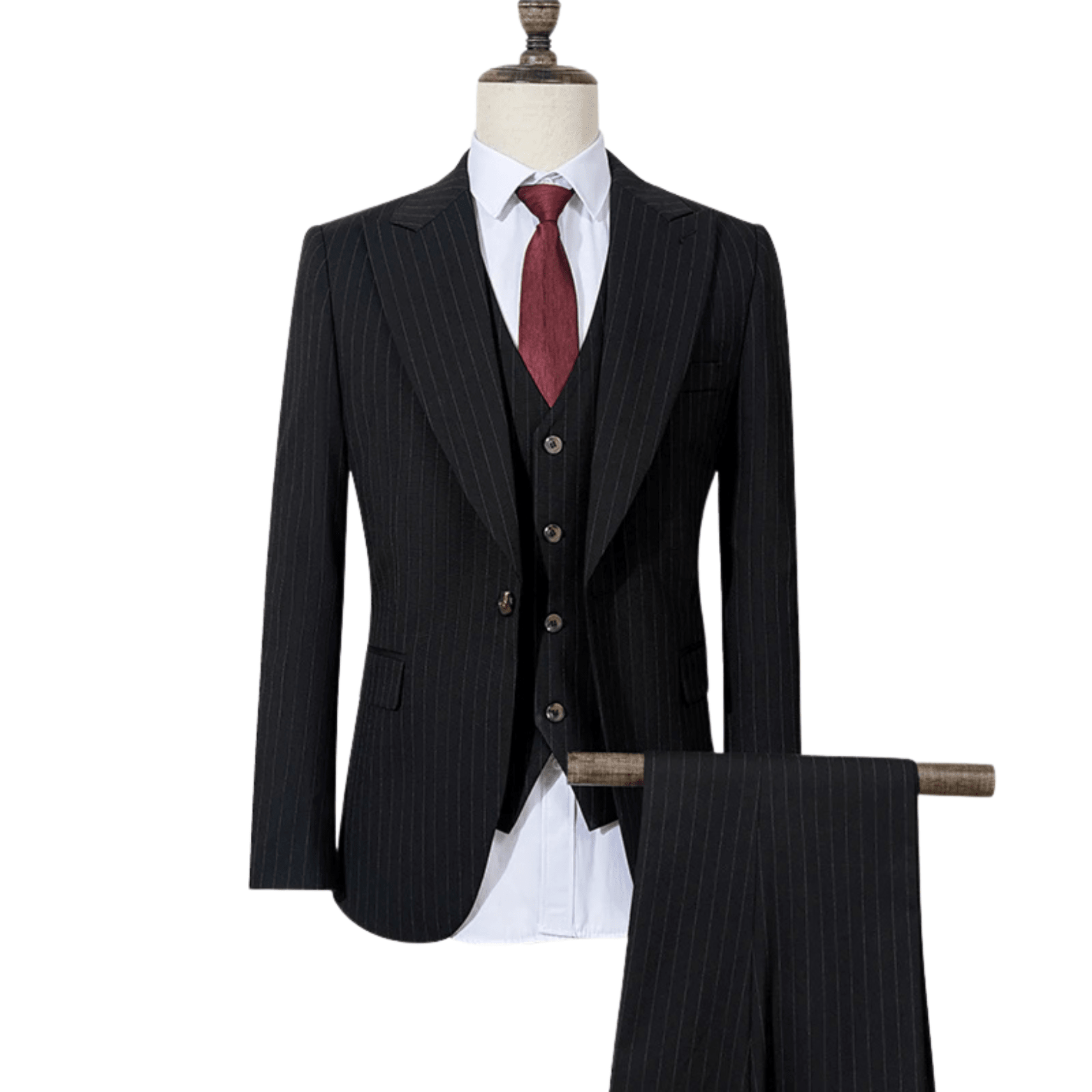 Men’s Classic Striped Suit – Elegant Business Style - The Crew