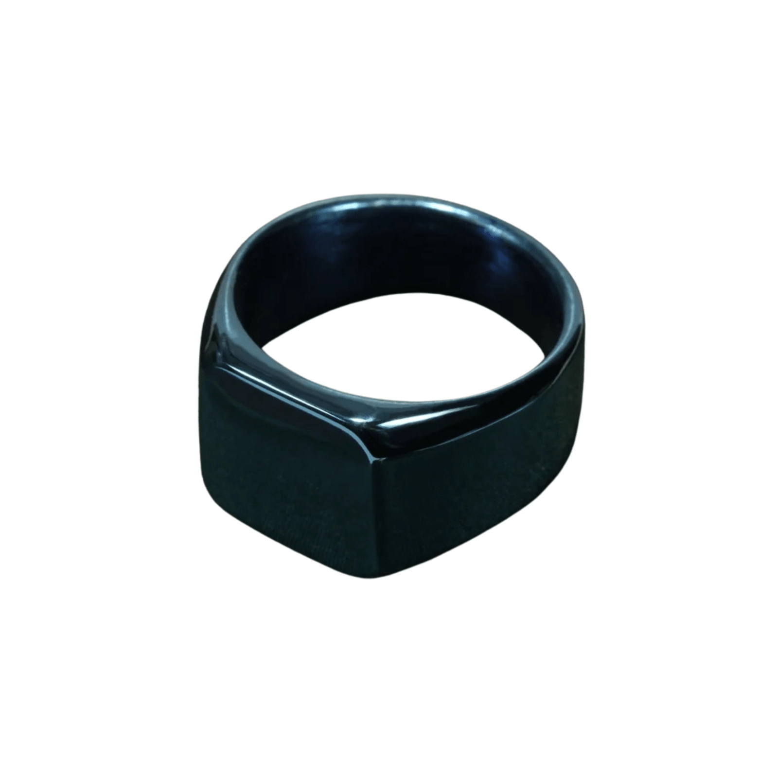 Square Stainless Steel Ring for Men – Black Gold Silver | The Crew - The Crew