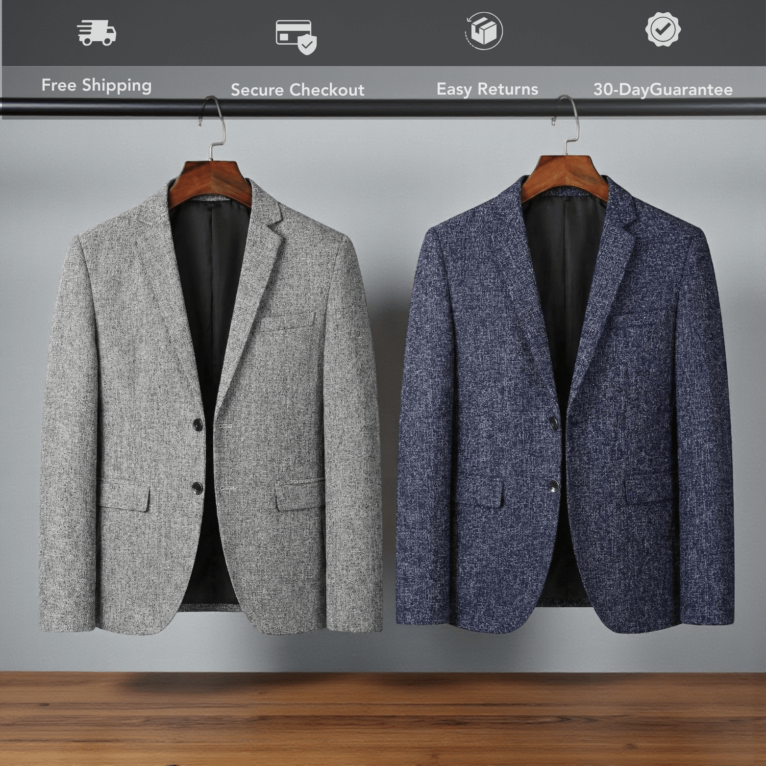 Men’s Slim Fit V - Neck Casual Blazer – The Crew - The Crew