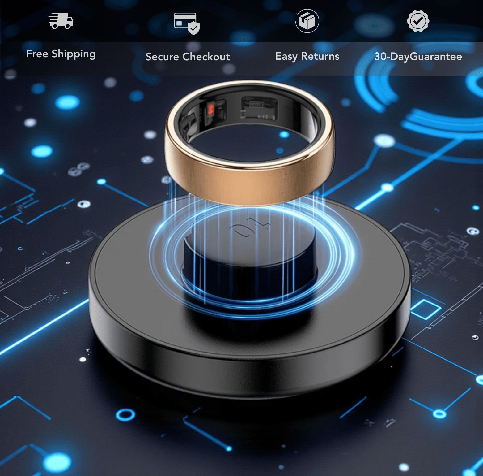 Uhoofit R10 Smart Ring – Health & Sleep Tracker | The Crew - The Crew