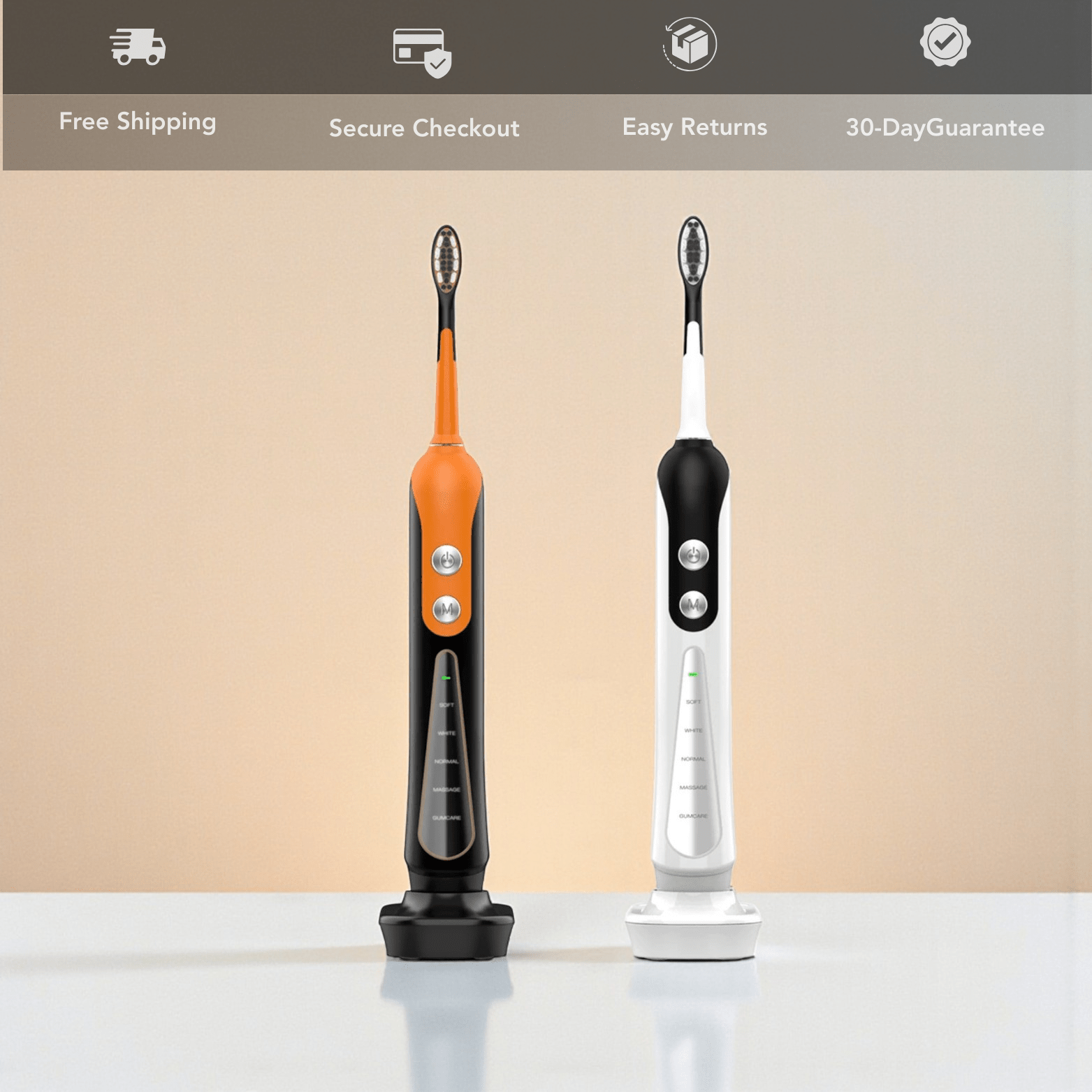 SUBORT S9 Sonic Electric Toothbrush USB Rechargeable - The Crew