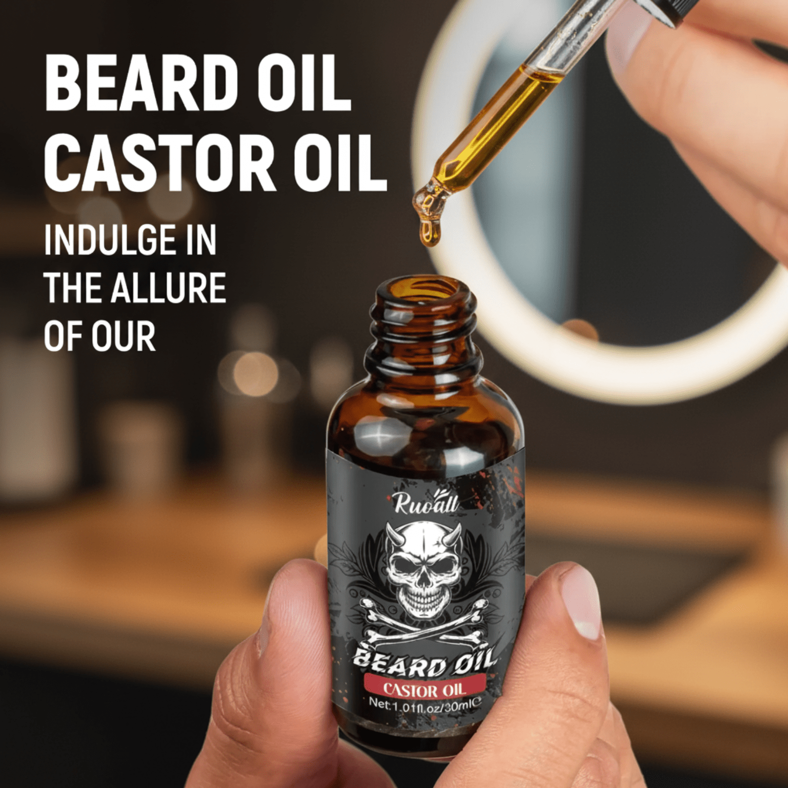 Beard Growth Oil with Castor Oil – Softening Care - The Crew