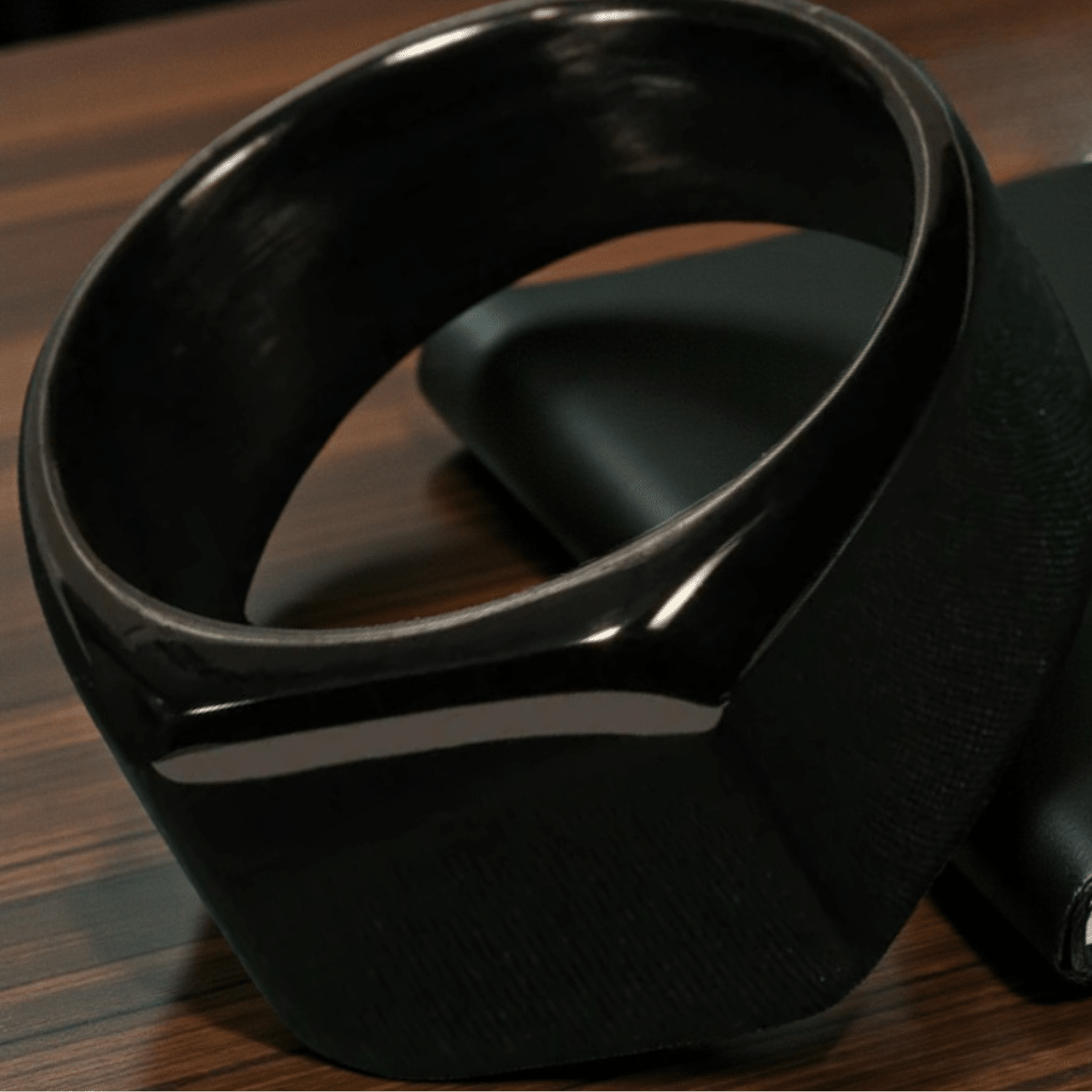 Square Stainless Steel Ring for Men – Black Gold Silver | The Crew - The Crew