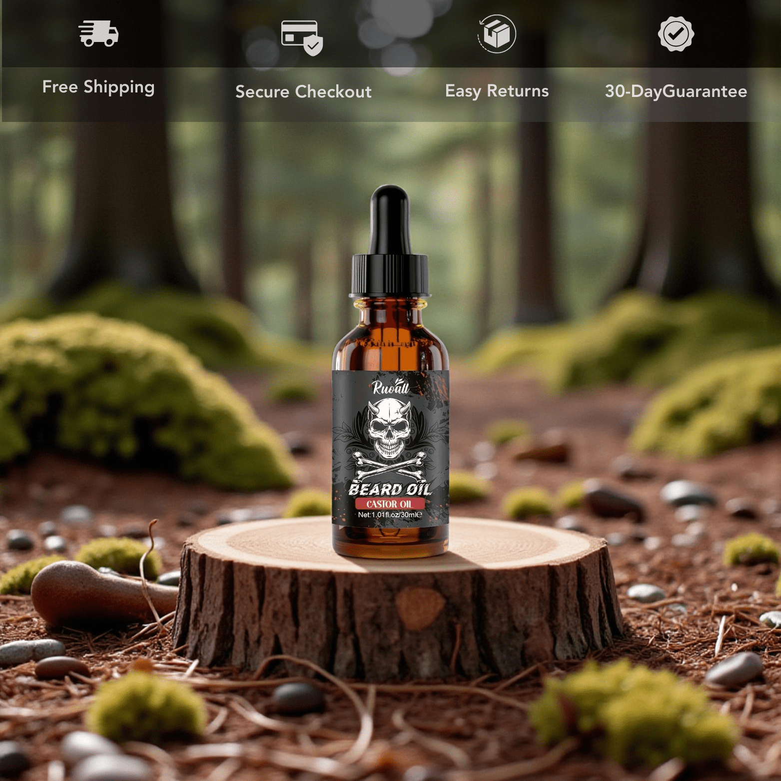 Beard Growth Oil with Castor Oil – Softening Care - The Crew