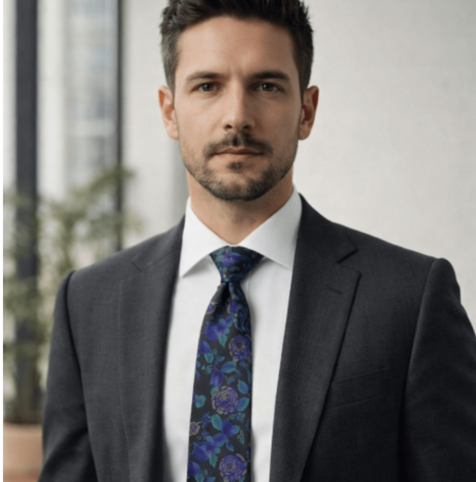 Men’s 6cm Floral Slim Tie - The Crew