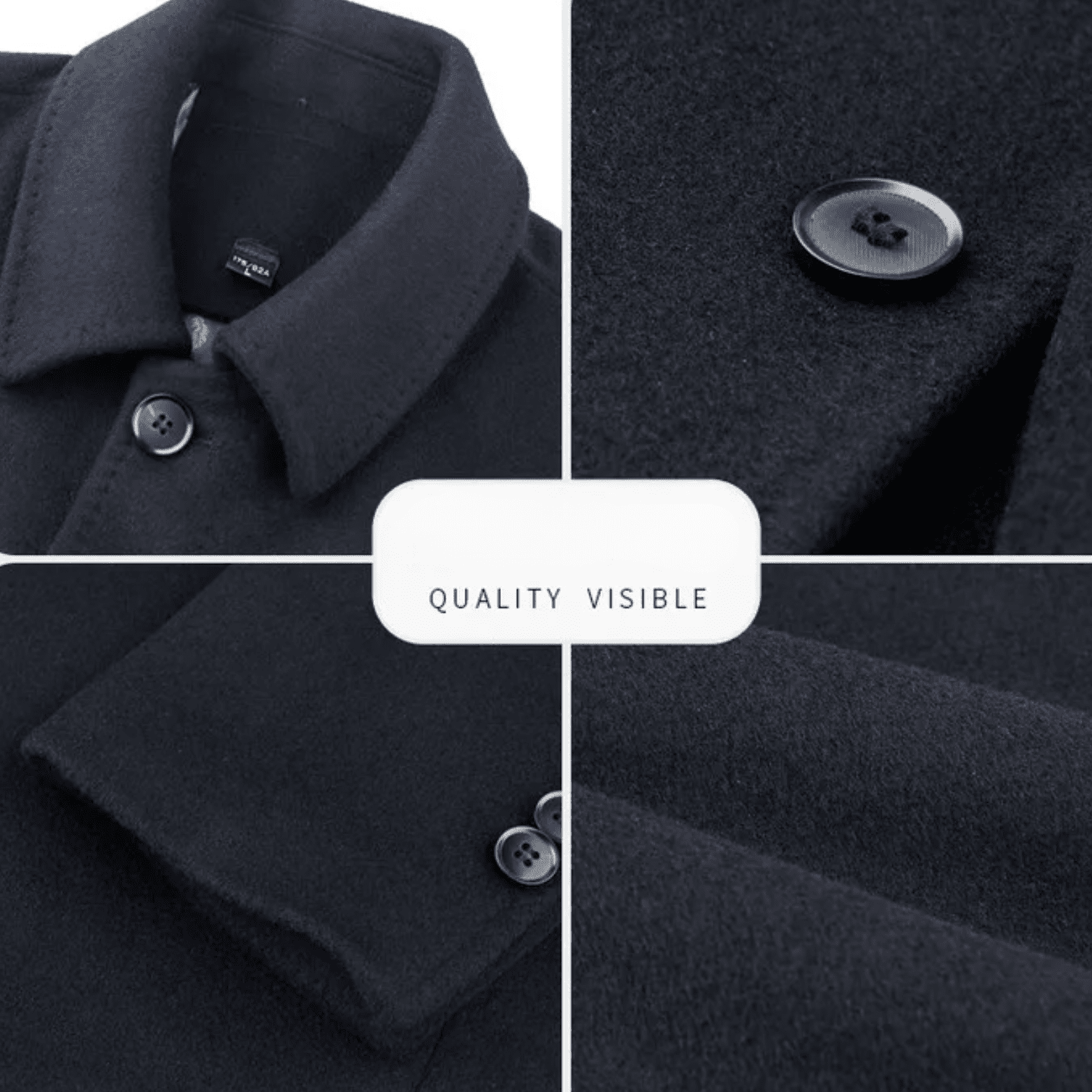 Men’s Long Wool Overcoat Slim Fit – Luxury Business Coat - The Crew