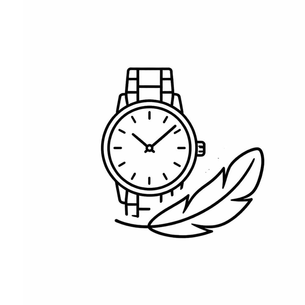 Icon representing lightweight and comfortable men’s watches.
