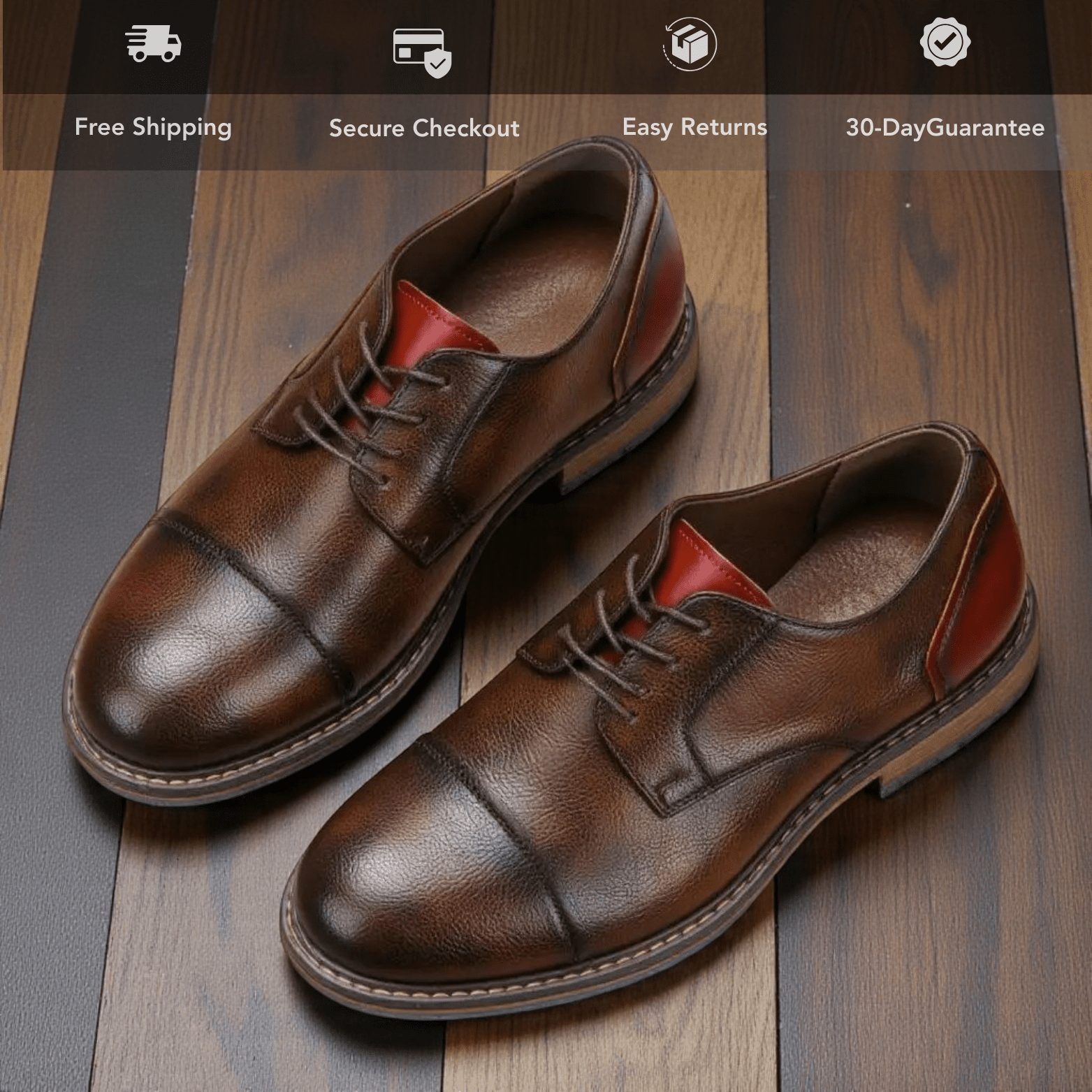 Men’s Retro Derby Shoes 2025 – Vintage Formal Style - The Crew
