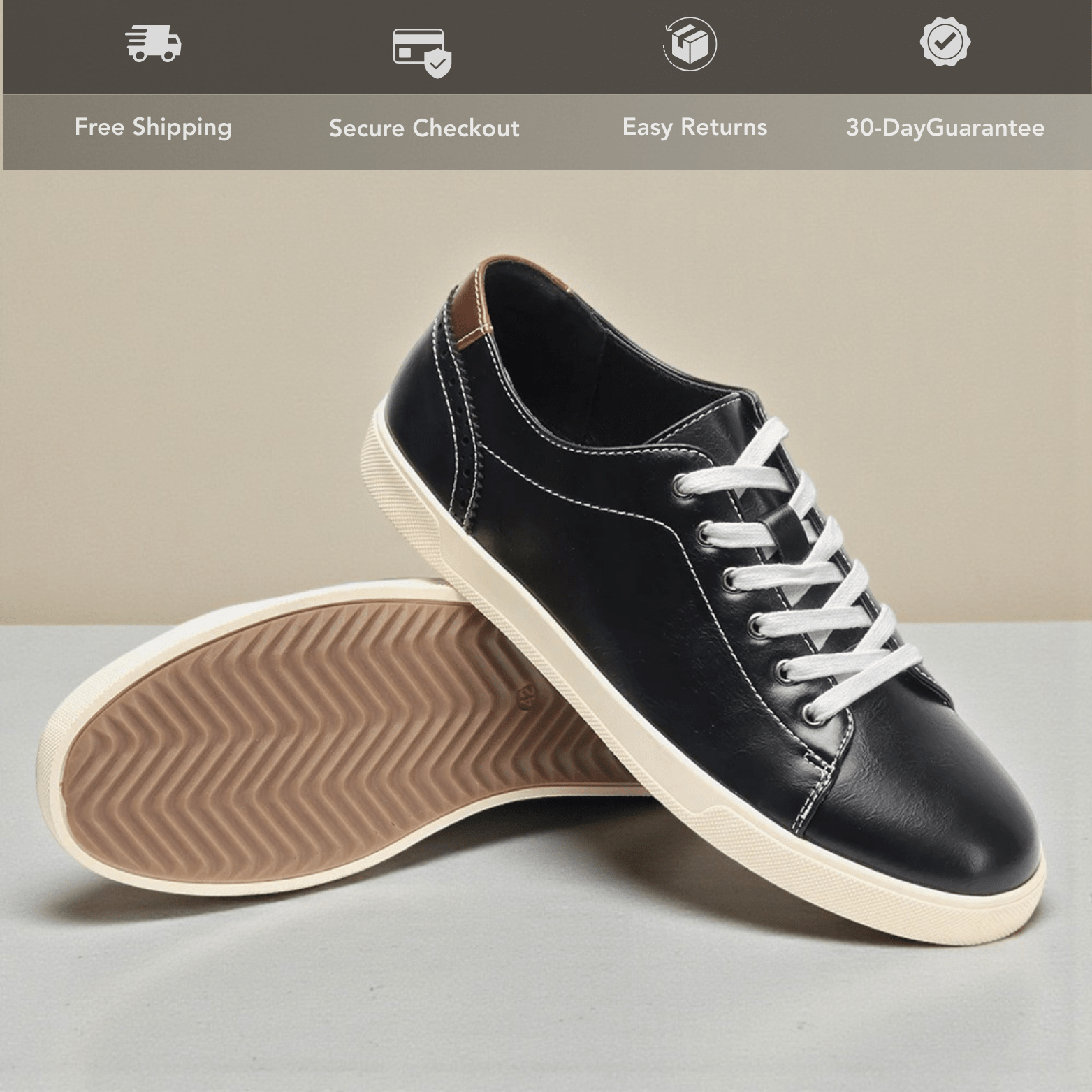 Men’s Premium Leather Sneakers – Luxury Casual Style - The Crew