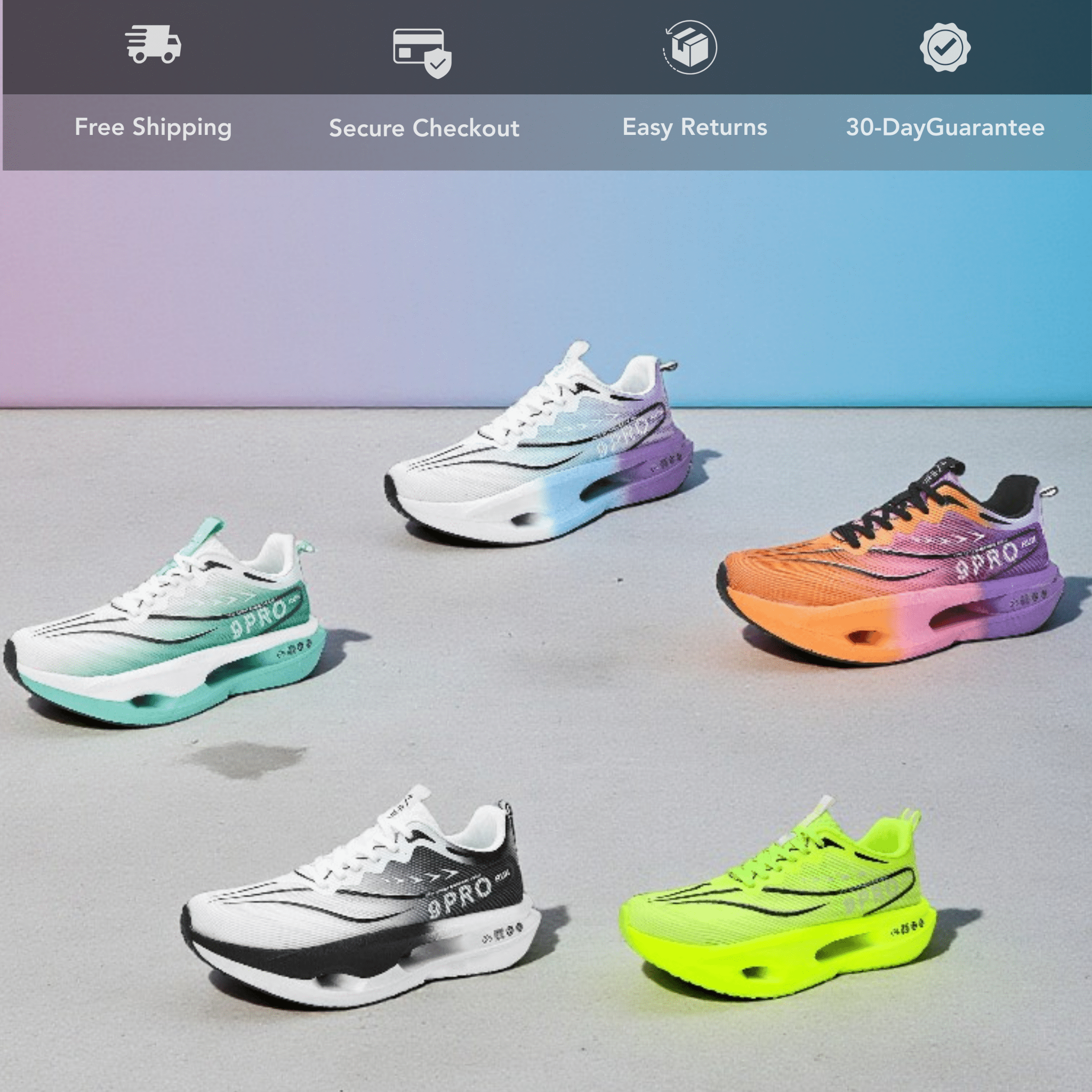 Men’s Carbon Plate Running Sneakers – High - Performance Shoes - The Crew