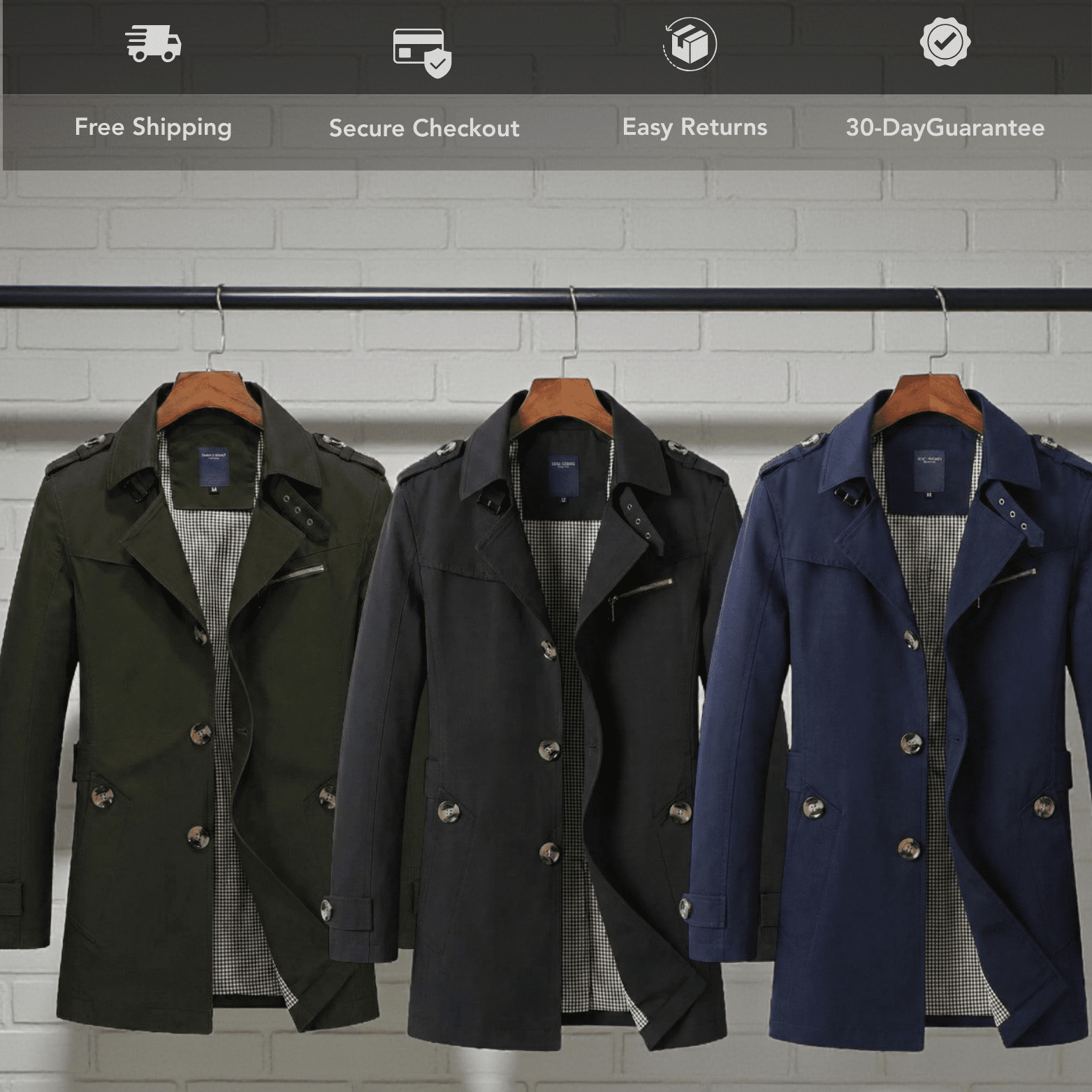 Men’s Classic Trench Coat – Timeless Business Outerwear - The Crew