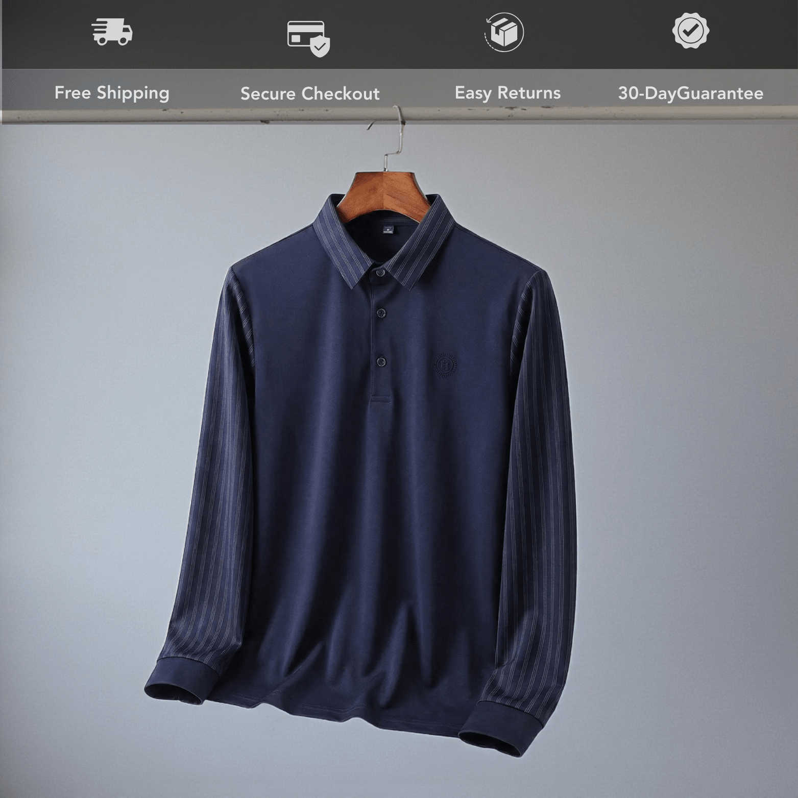 Men’s Slim Striped Collar Tee – Modern Street Style - The Crew