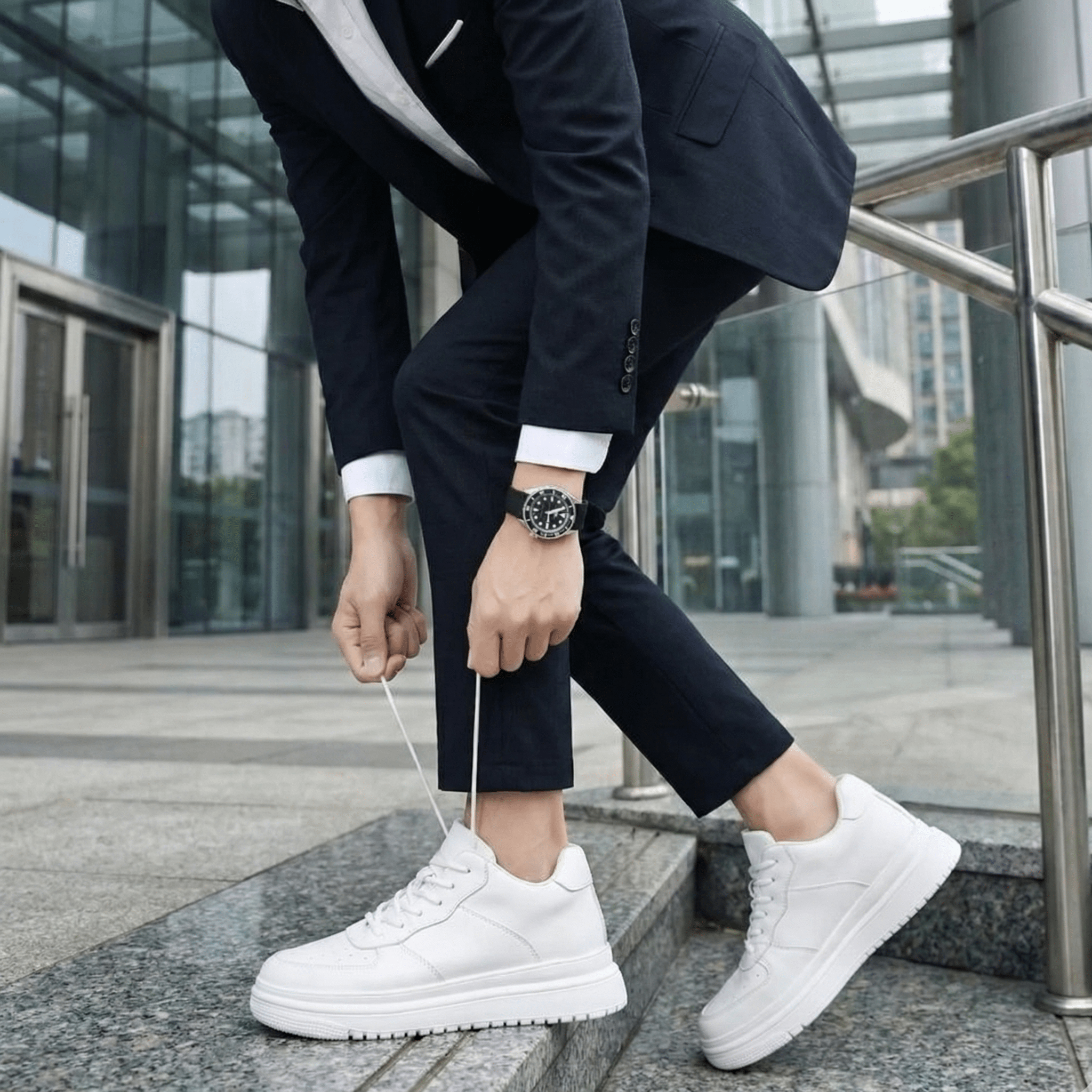 Men’s Invisible Height Boost Sneakers – Discreet Lift - The Crew