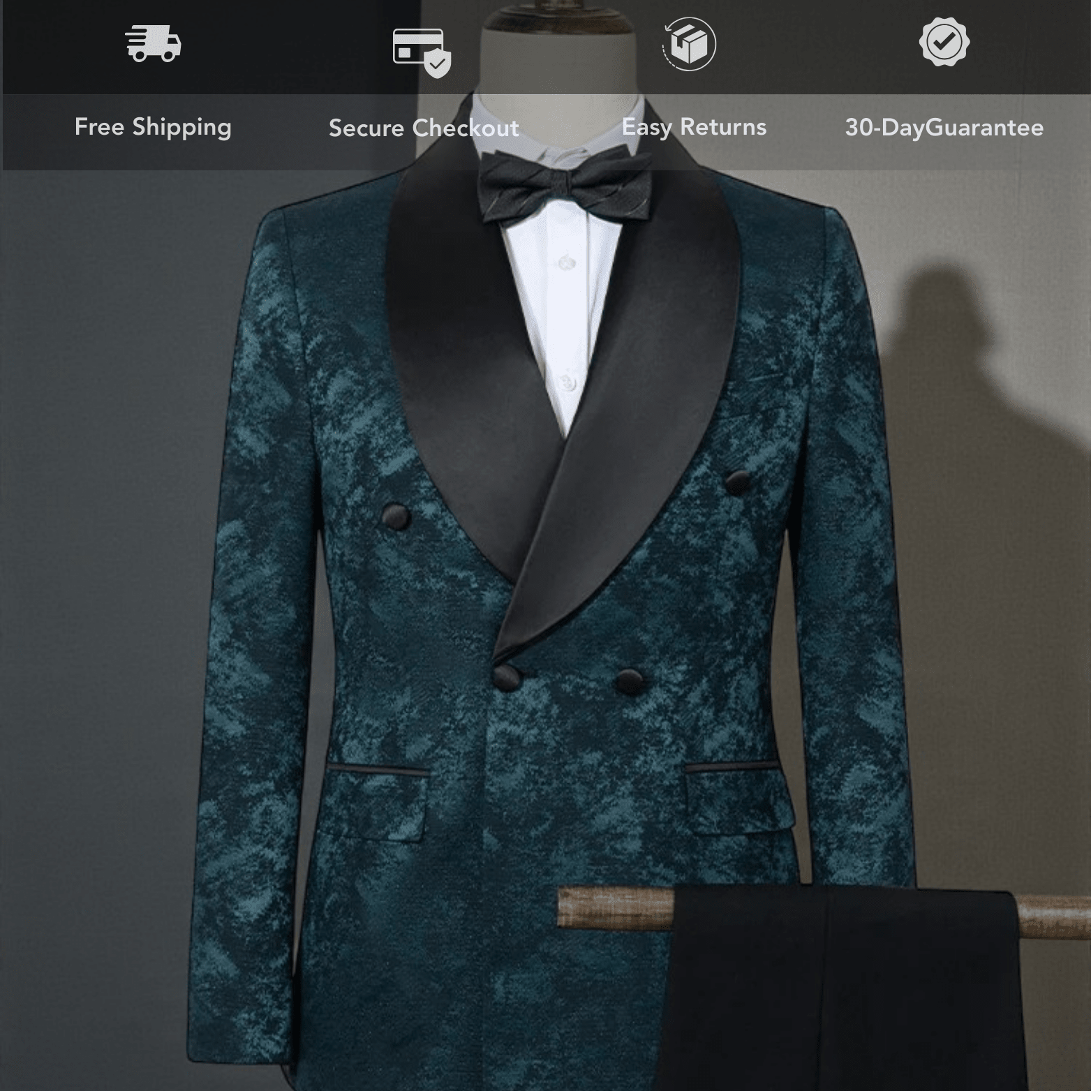 Men’s Jacquard Double - Breasted Suit – Luxury Formalwear - The Crew