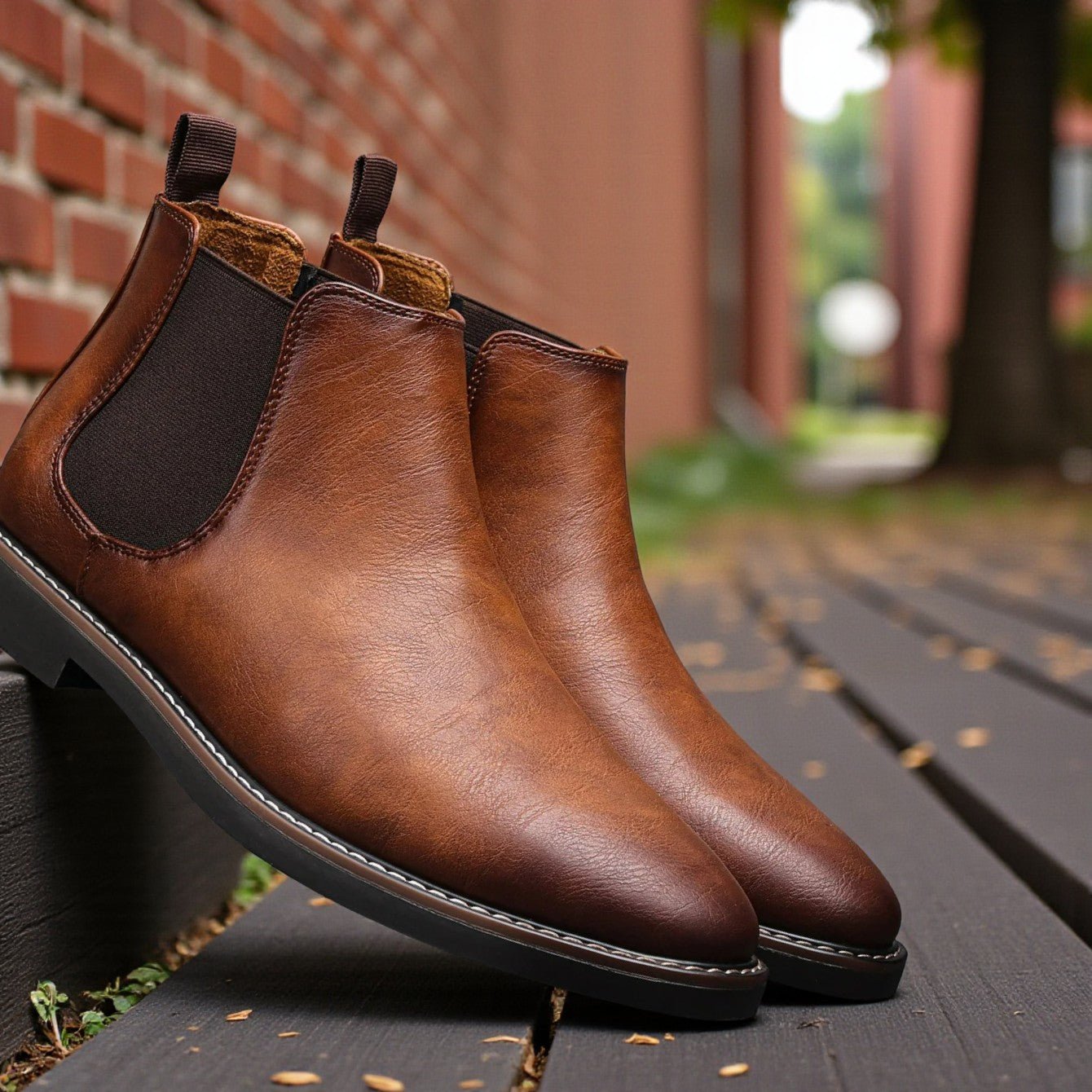 Retro Leather Chelsea Boots for Men – Vintage Ankle Style - The Crew