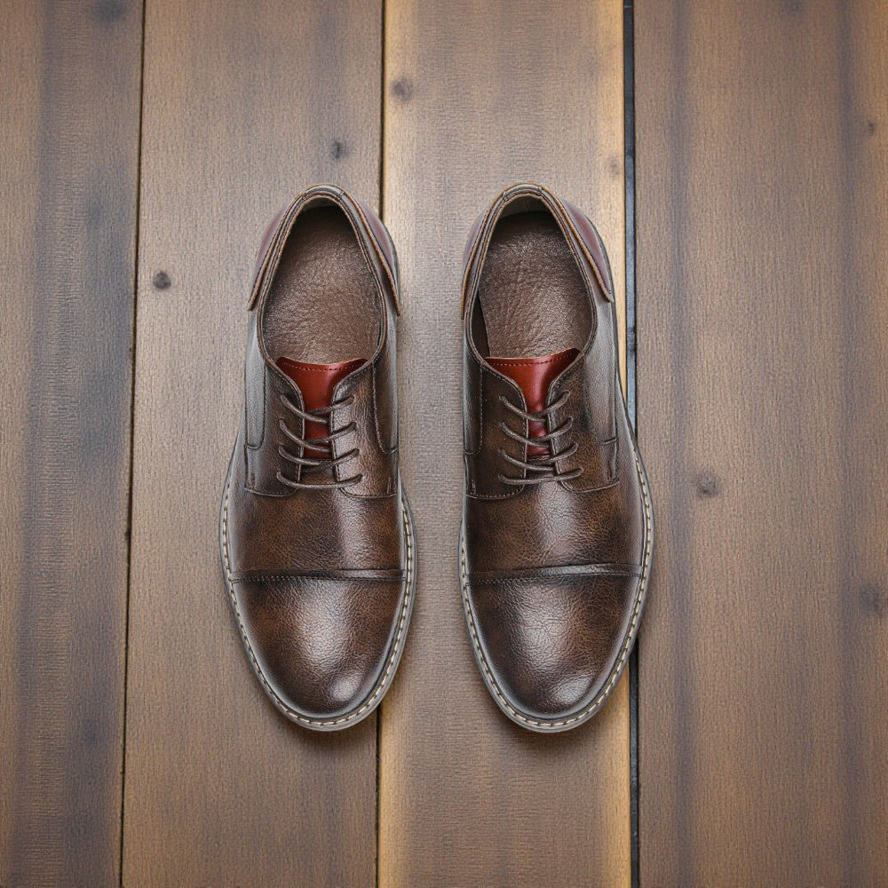 Men’s Retro Derby Shoes 2025 – Vintage Formal Style - The Crew