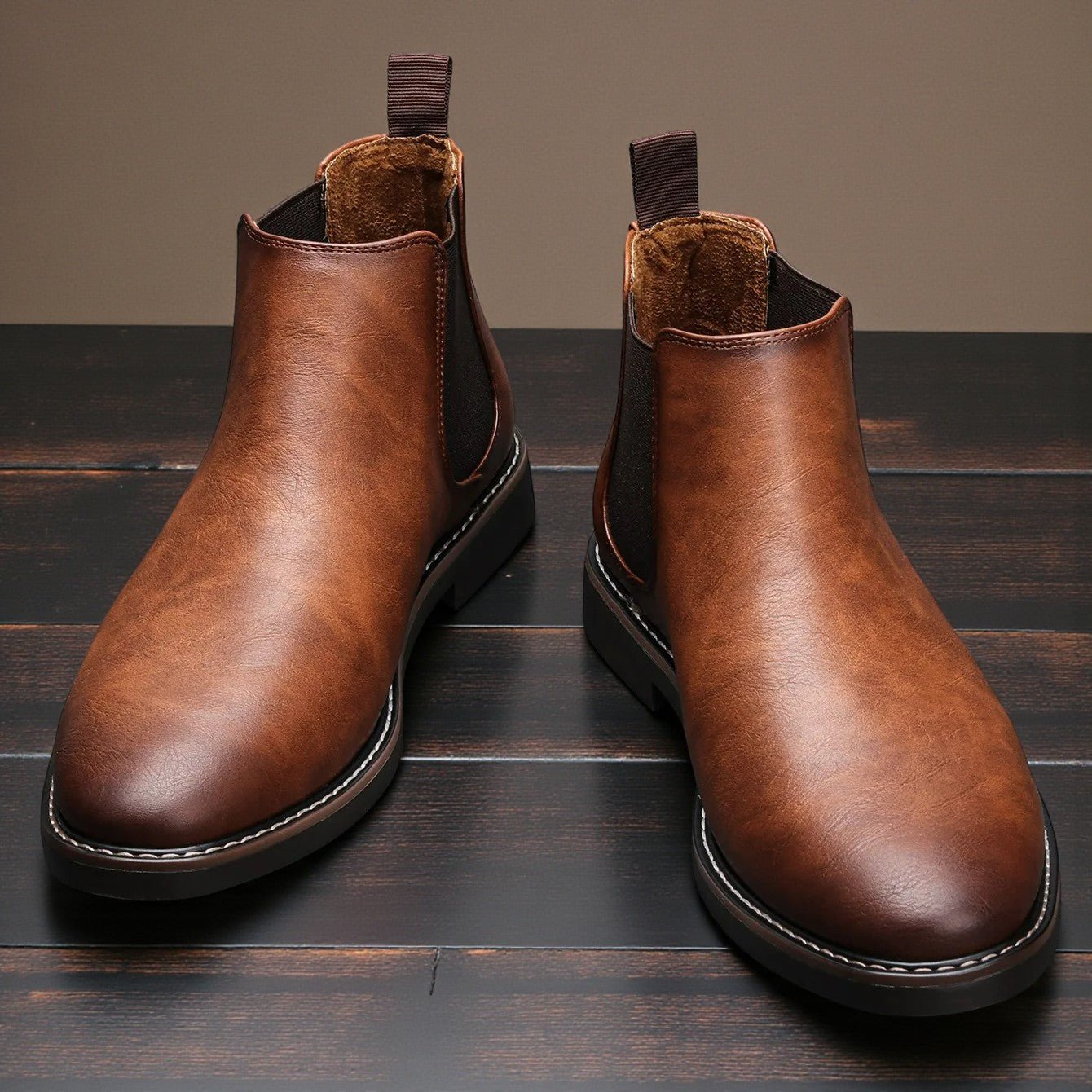 Retro Leather Chelsea Boots for Men – Vintage Ankle Style - The Crew