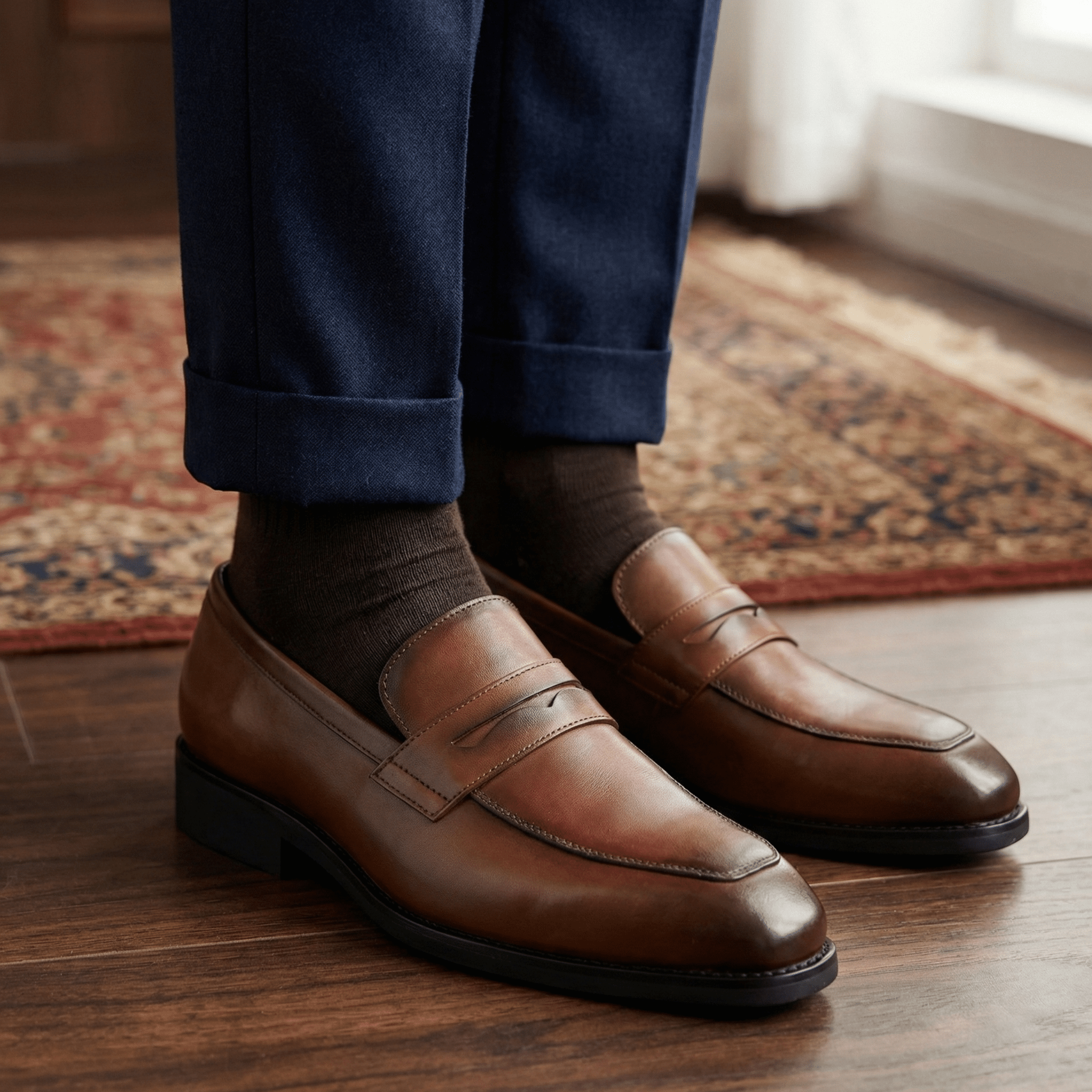 Men’s British Formal Leather Loafers – Classic Dress - The Crew