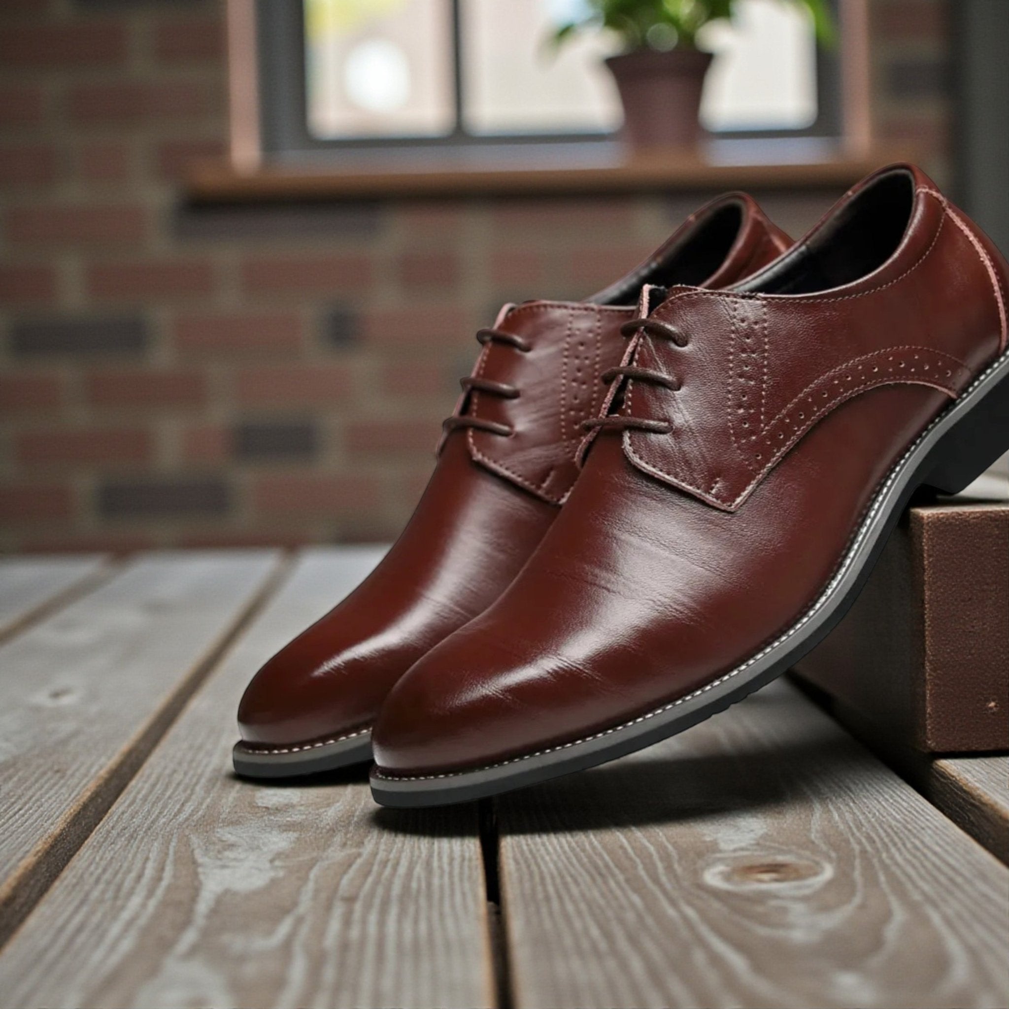 Men’s Classic Leather Oxford Shoes – Timeless Dress - The Crew