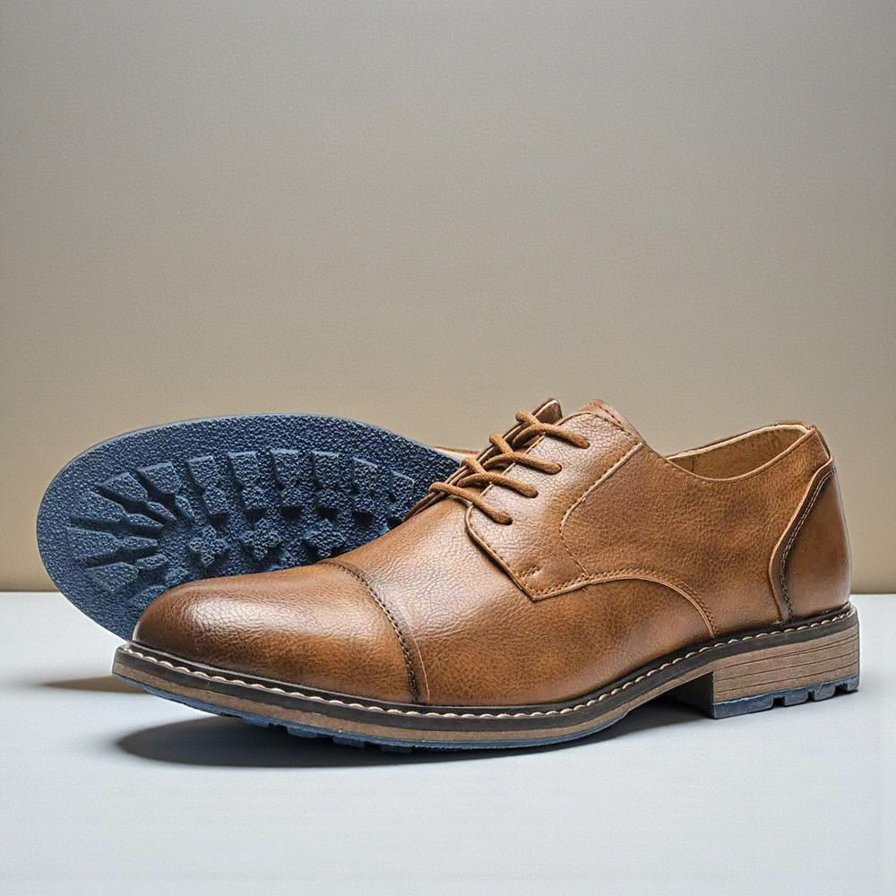 Men’s Retro Derby Shoes 2025 – Vintage Formal Style - The Crew