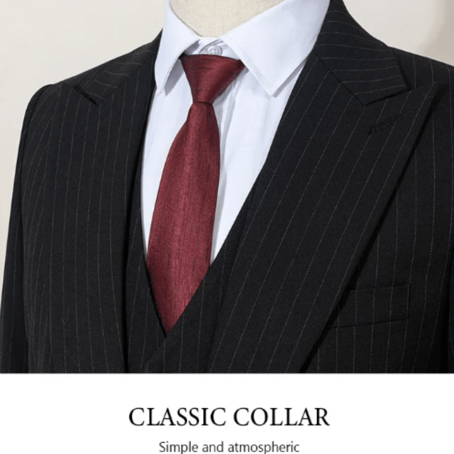 Men’s Classic Striped Suit – Elegant Business Style - The Crew