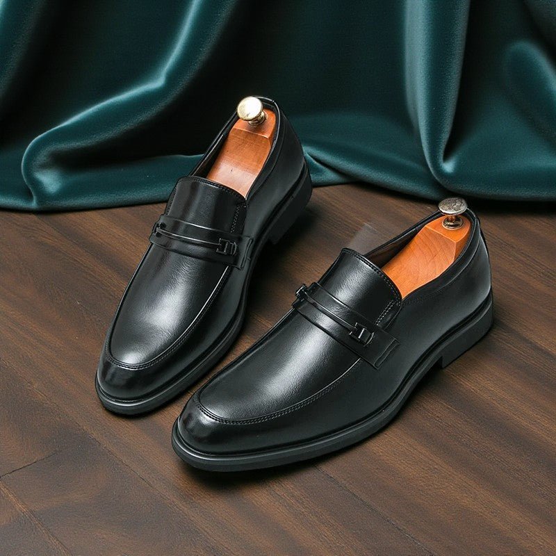 Men’s Classic Leather Slip - On Loafers – Timeless Dress - The Crew