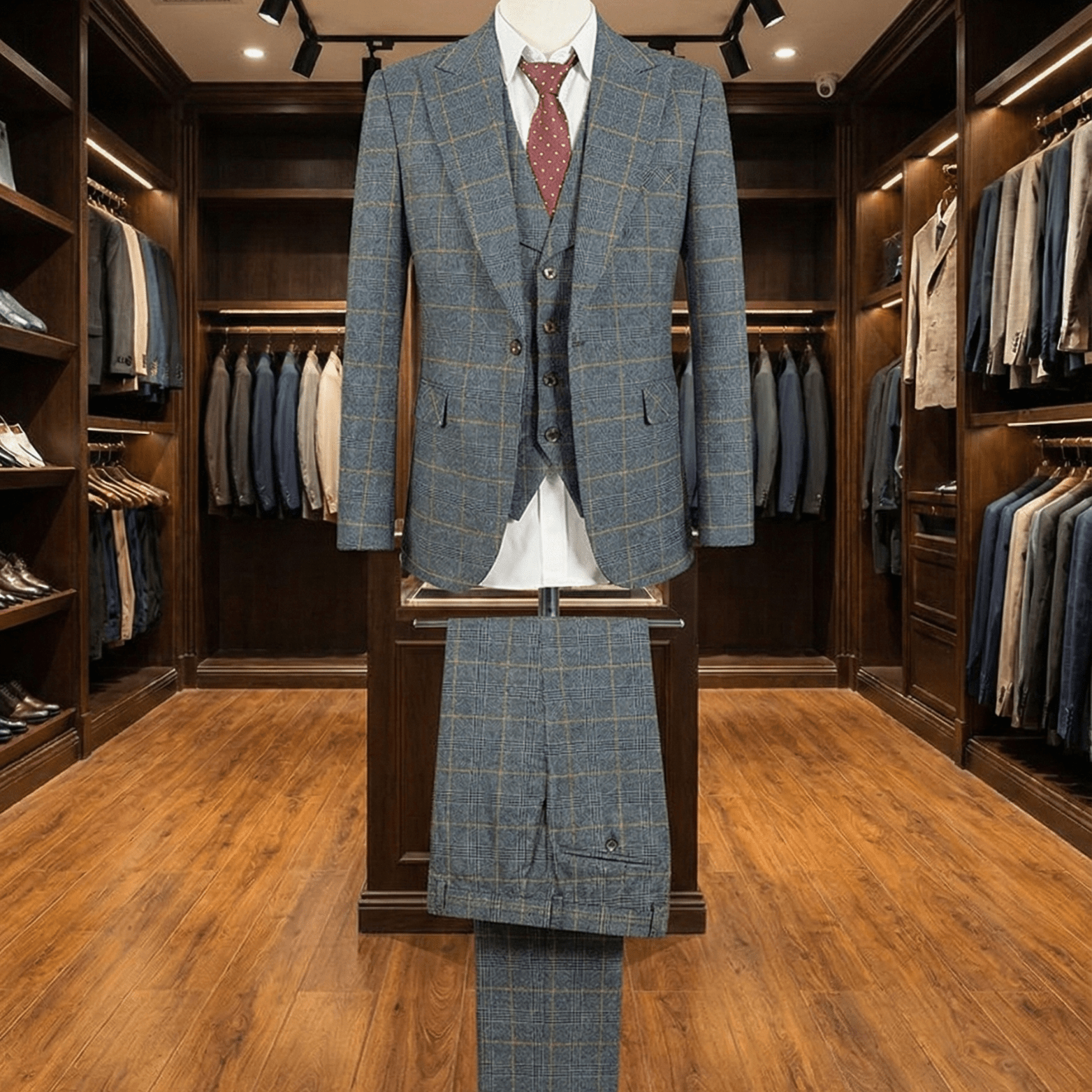 Men’s 3 - Piece Suit – Slim Fit Business Style - The Crew