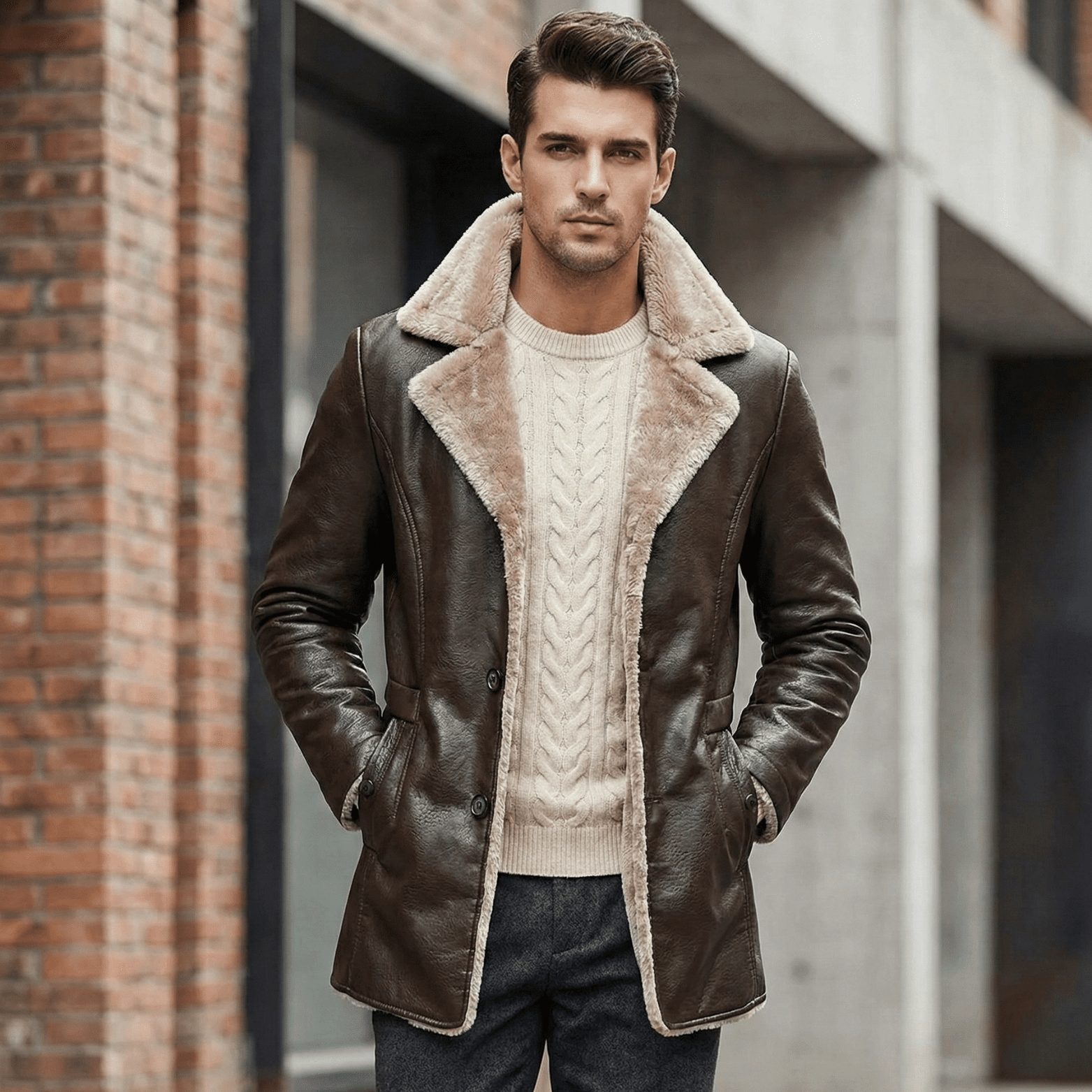 Men’s Leather Trend Jacket – Modern Casual Outerwear - The Crew