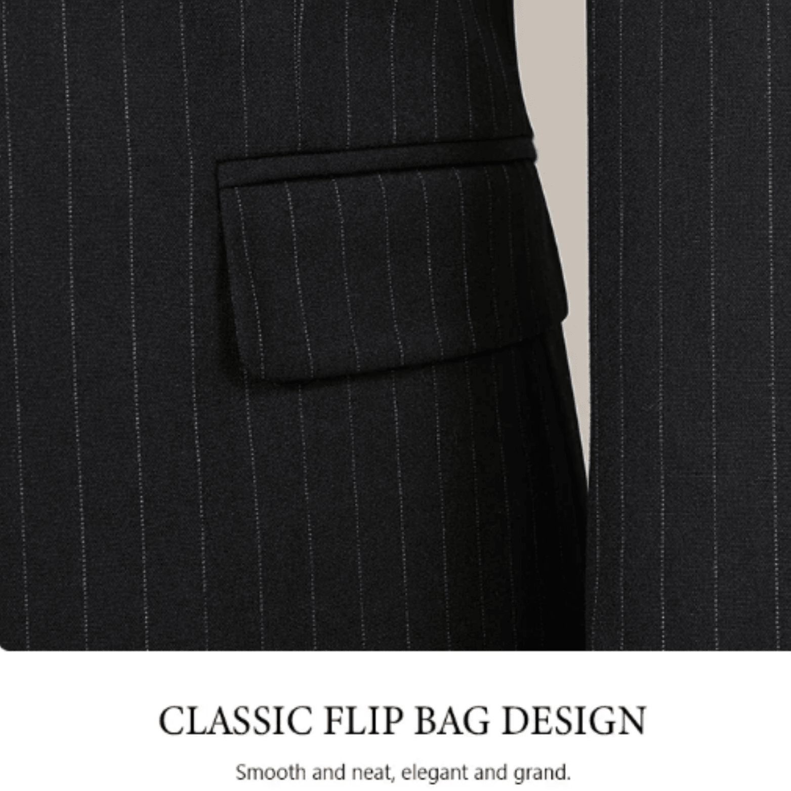 Men’s Classic Striped Suit – Elegant Business Style - The Crew