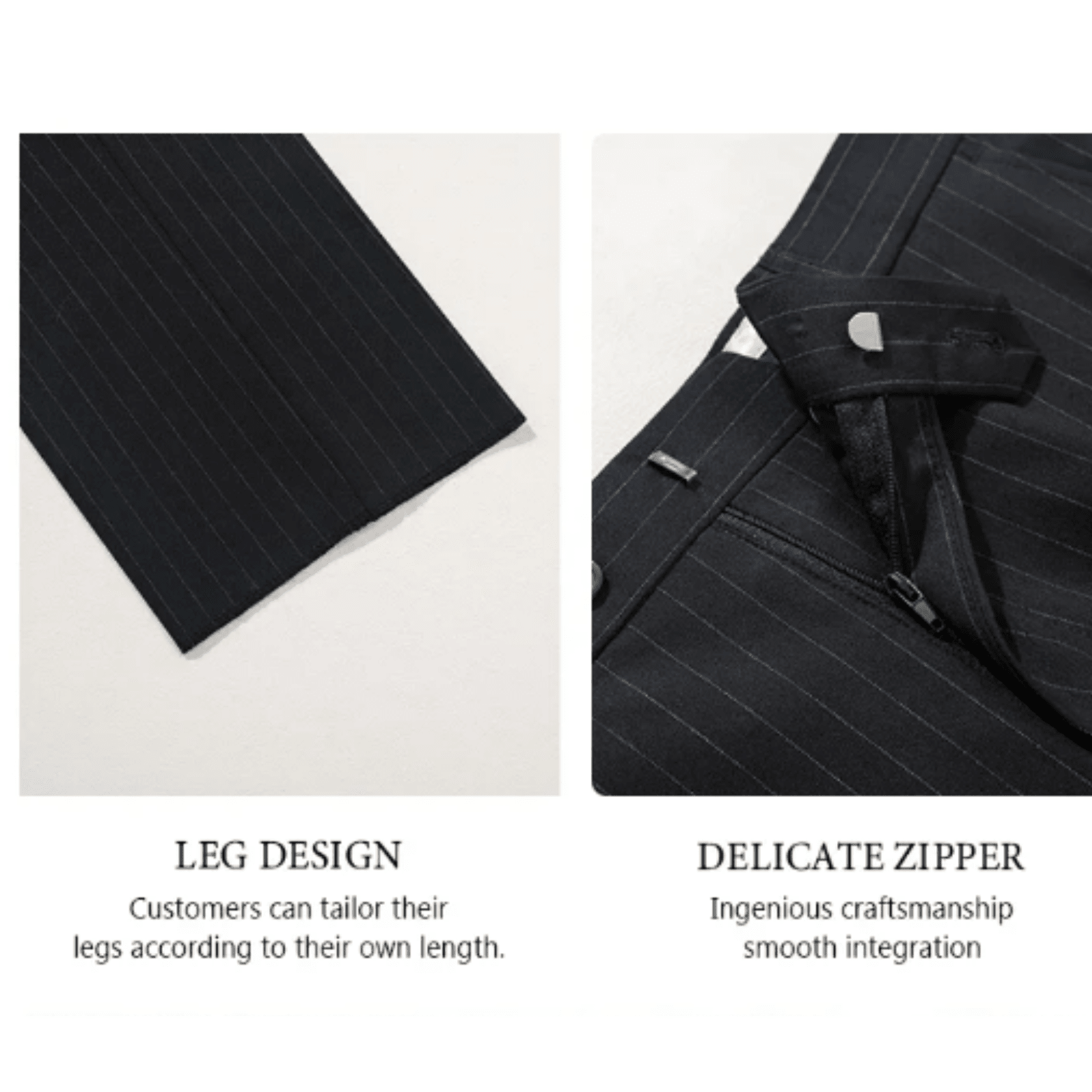 Men’s Classic Striped Suit – Elegant Business Style - The Crew
