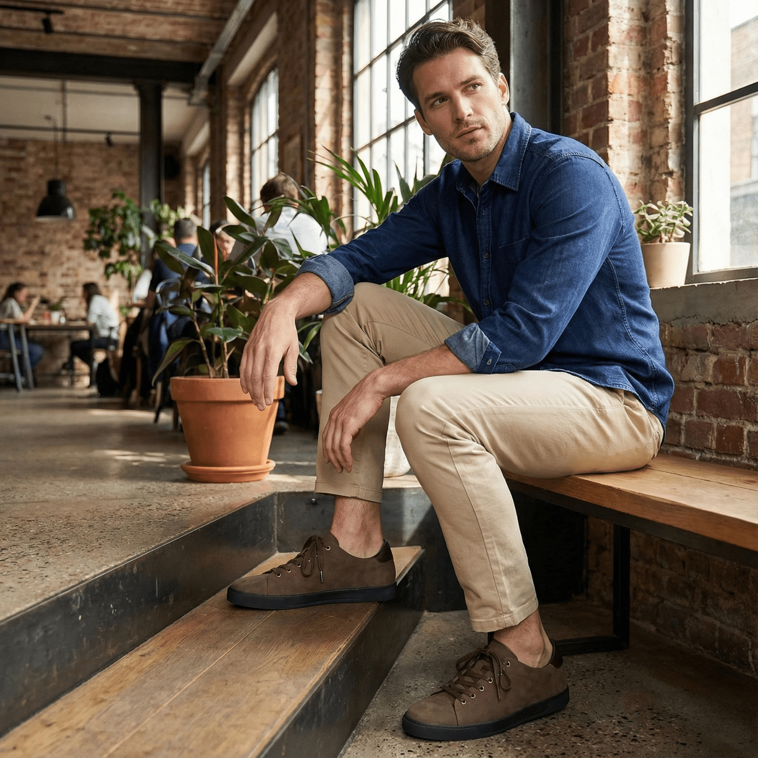 Men’s Leather Casual Sneakers – Everyday Comfort - The Crew