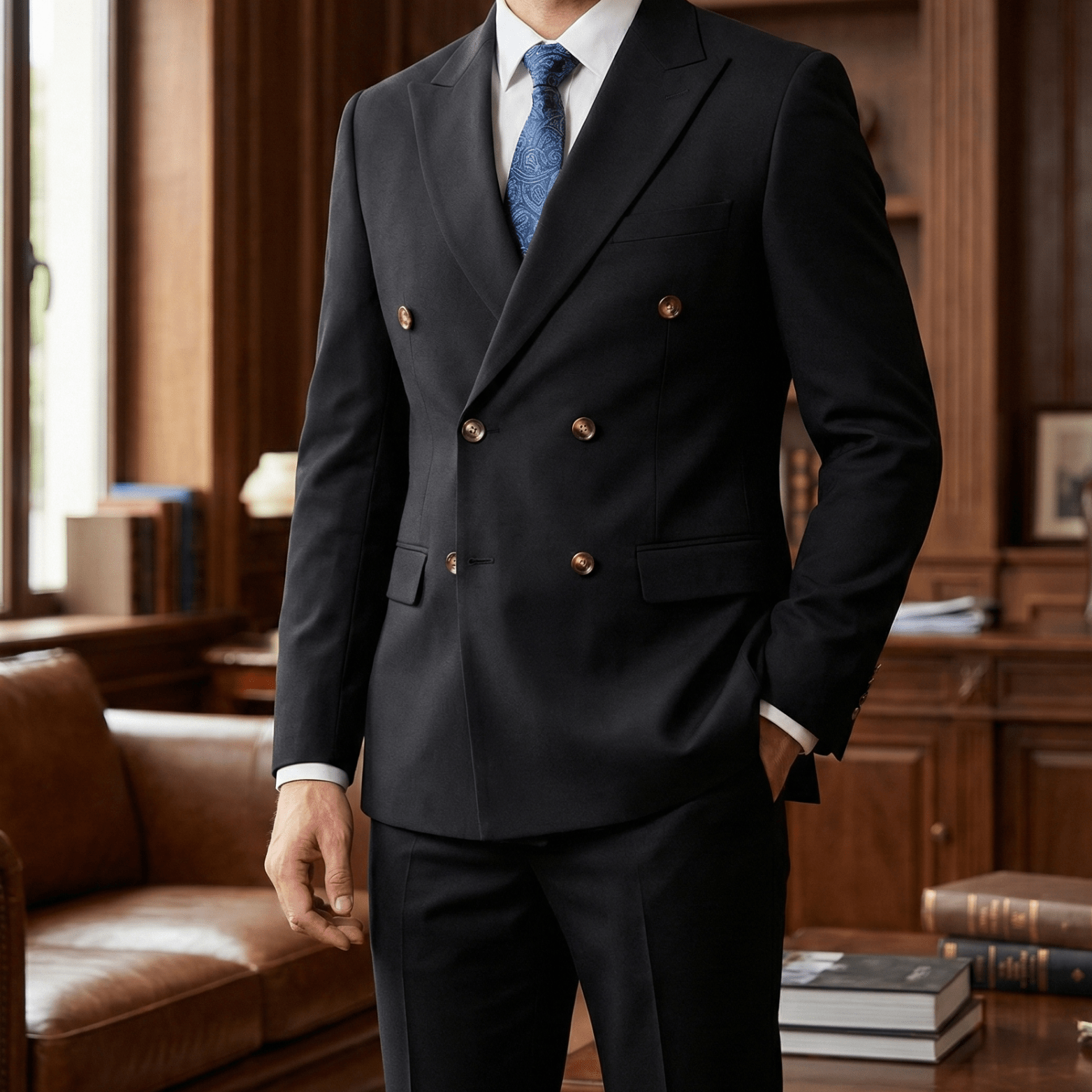 Men’s Premium Business Suit – Modern Slim Fit Style - The Crew