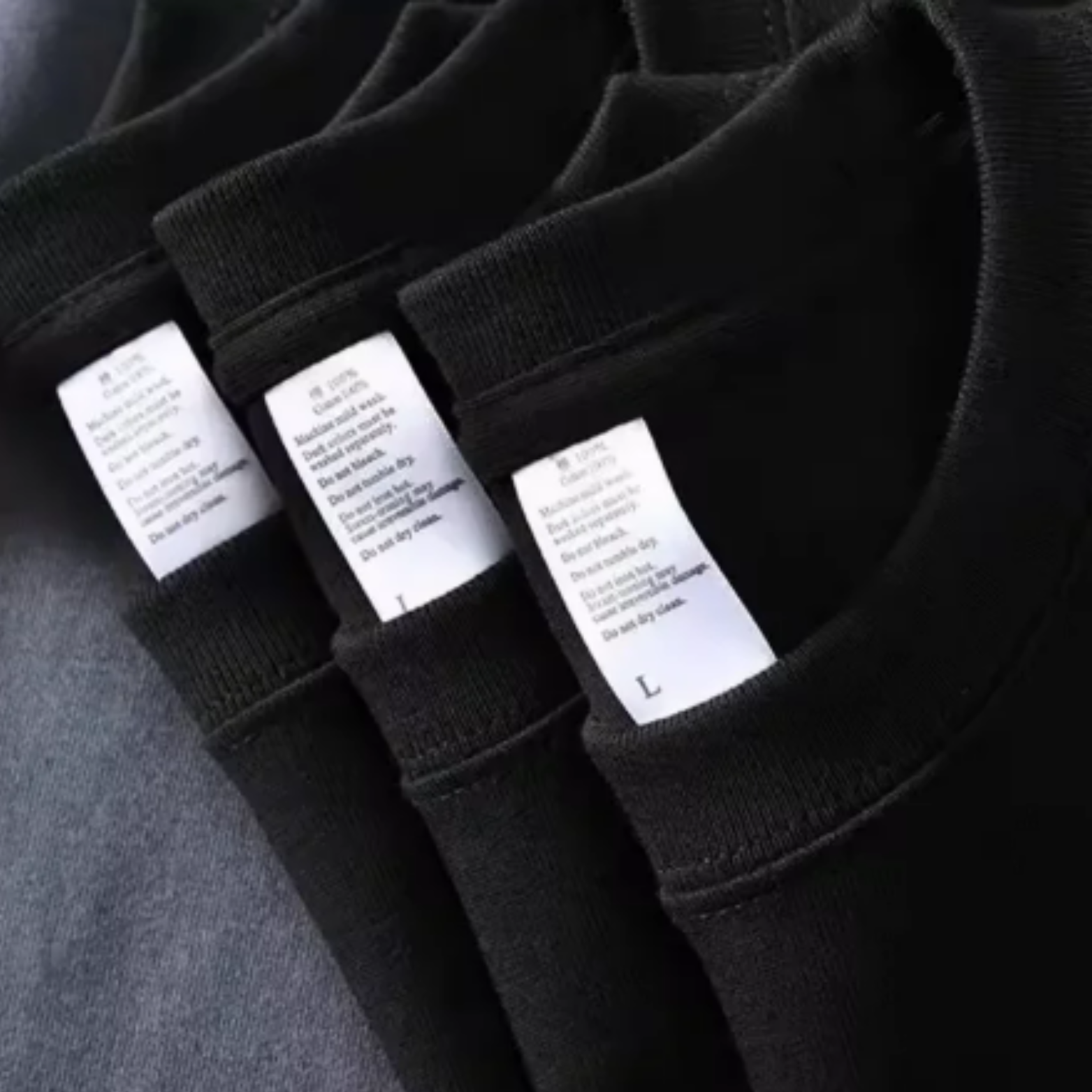 Premium Cotton Long Sleeve Tee Care Labels Detail – The Crew