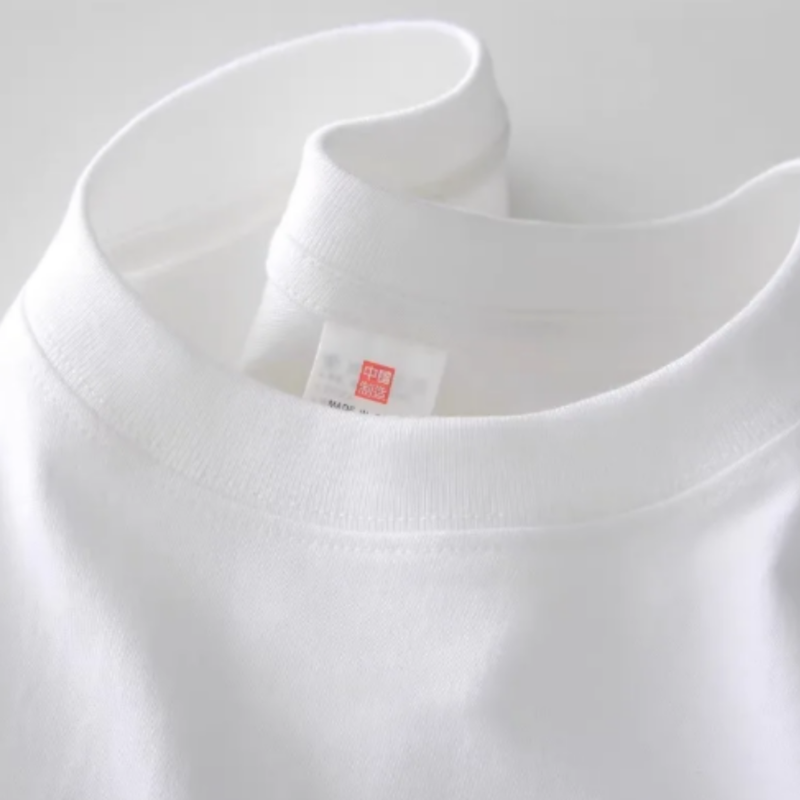 Premium Cotton Long Sleeve Tee Fabric Texture – The Crew