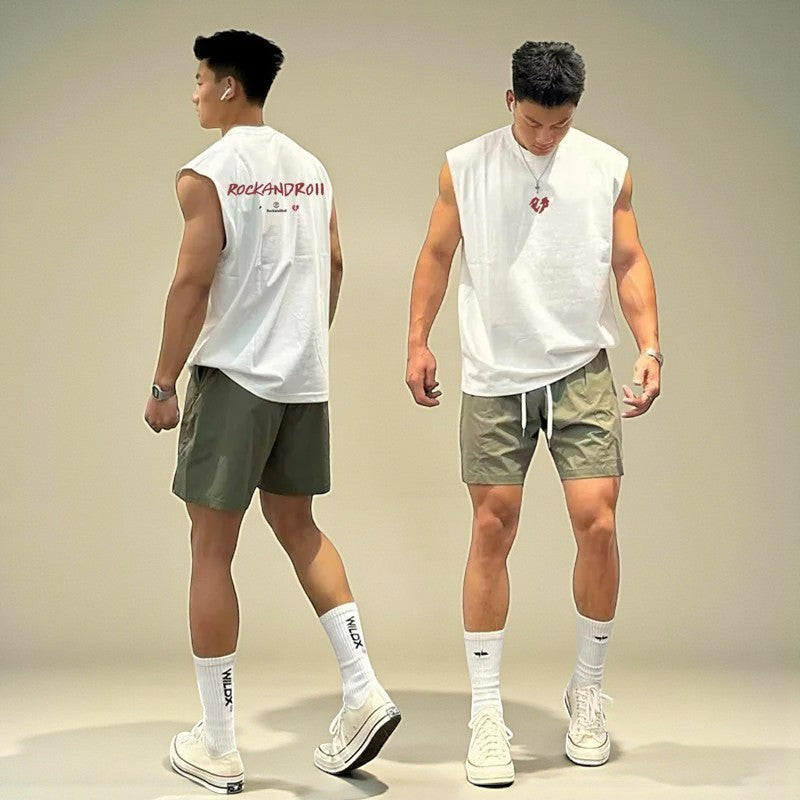 Men Wearing Sport Cotton Vest Street Style – The Crew