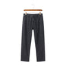 Men's AirWeave Lyocell ultrathin loose straight jeans in dark charcoal black hanging on a wooden hanger