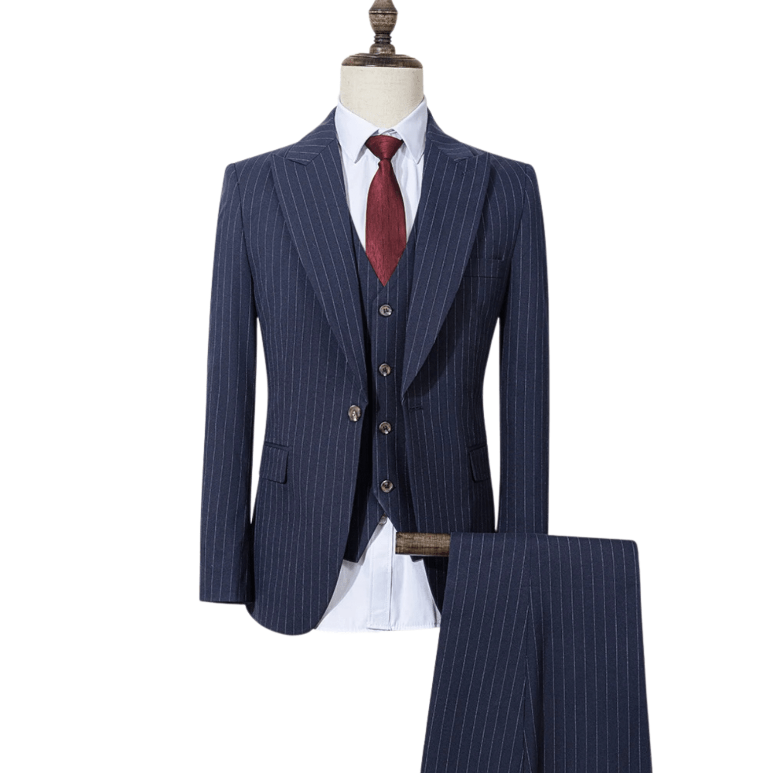 Men’s Classic Striped Suit – Elegant Business Style - The Crew